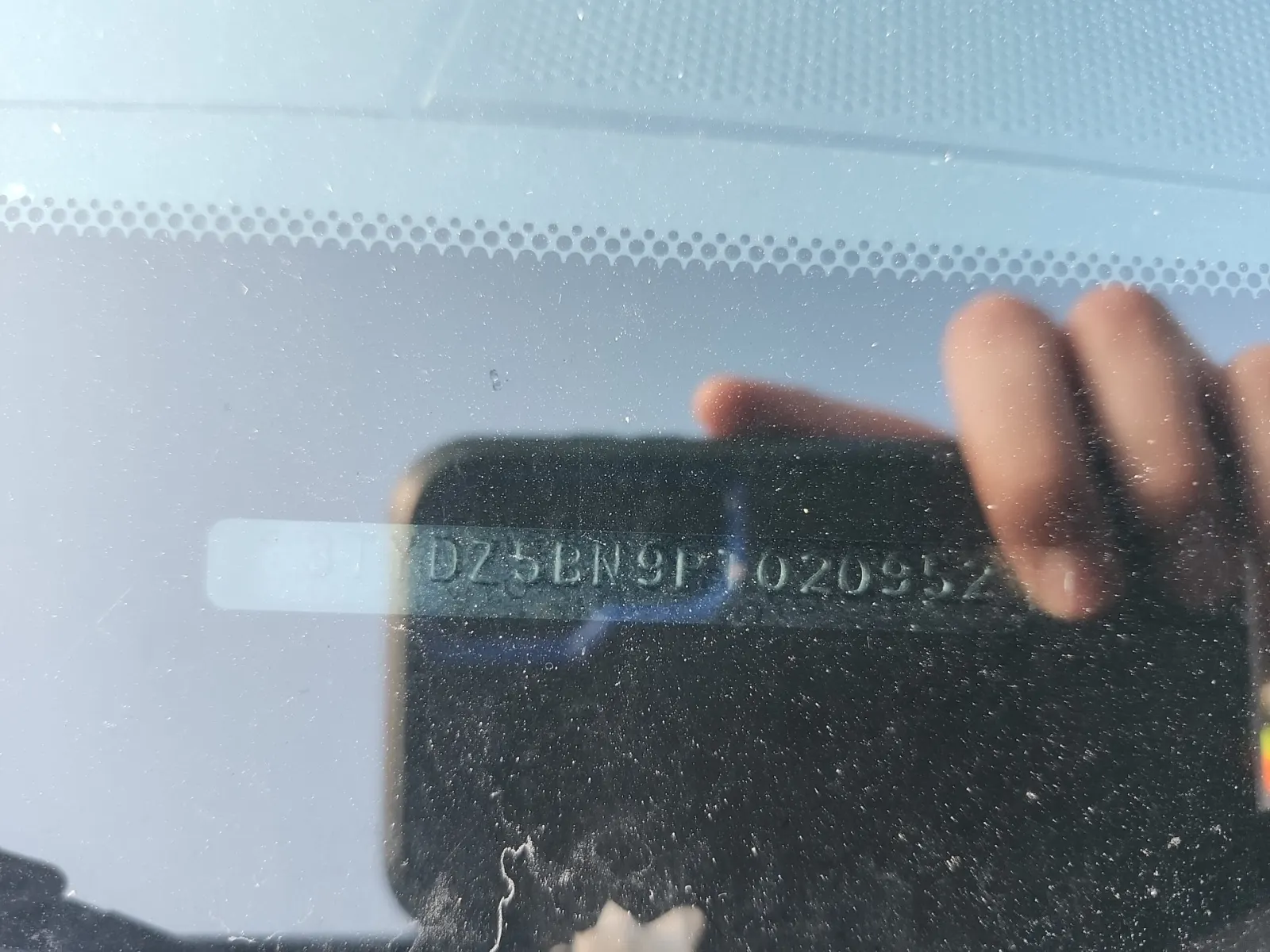Dash VIN Plate Photo
