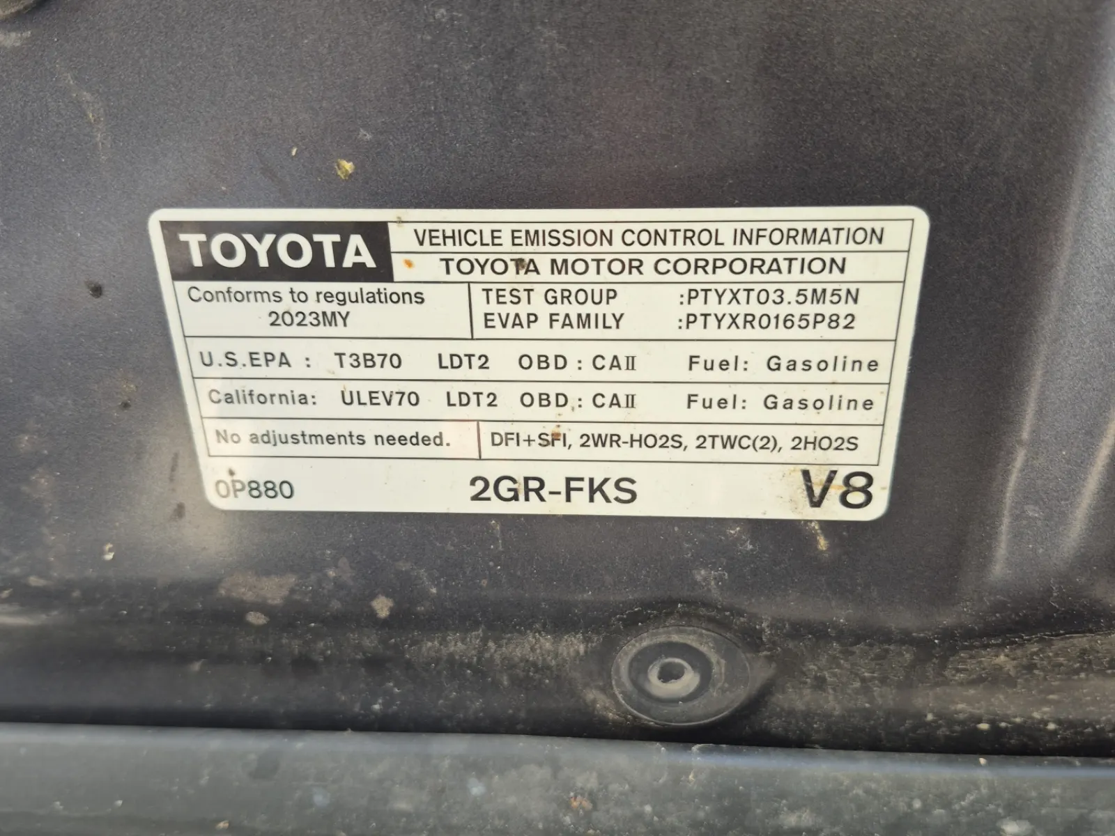 Emission Sticker Photo