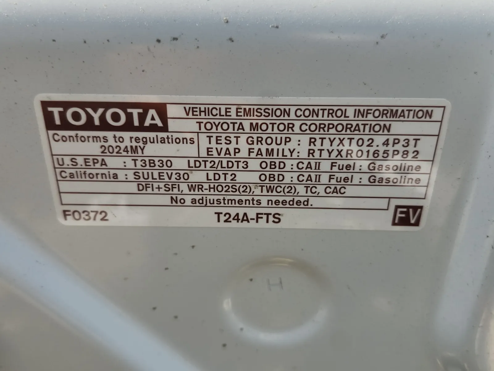 Emission Sticker Photo