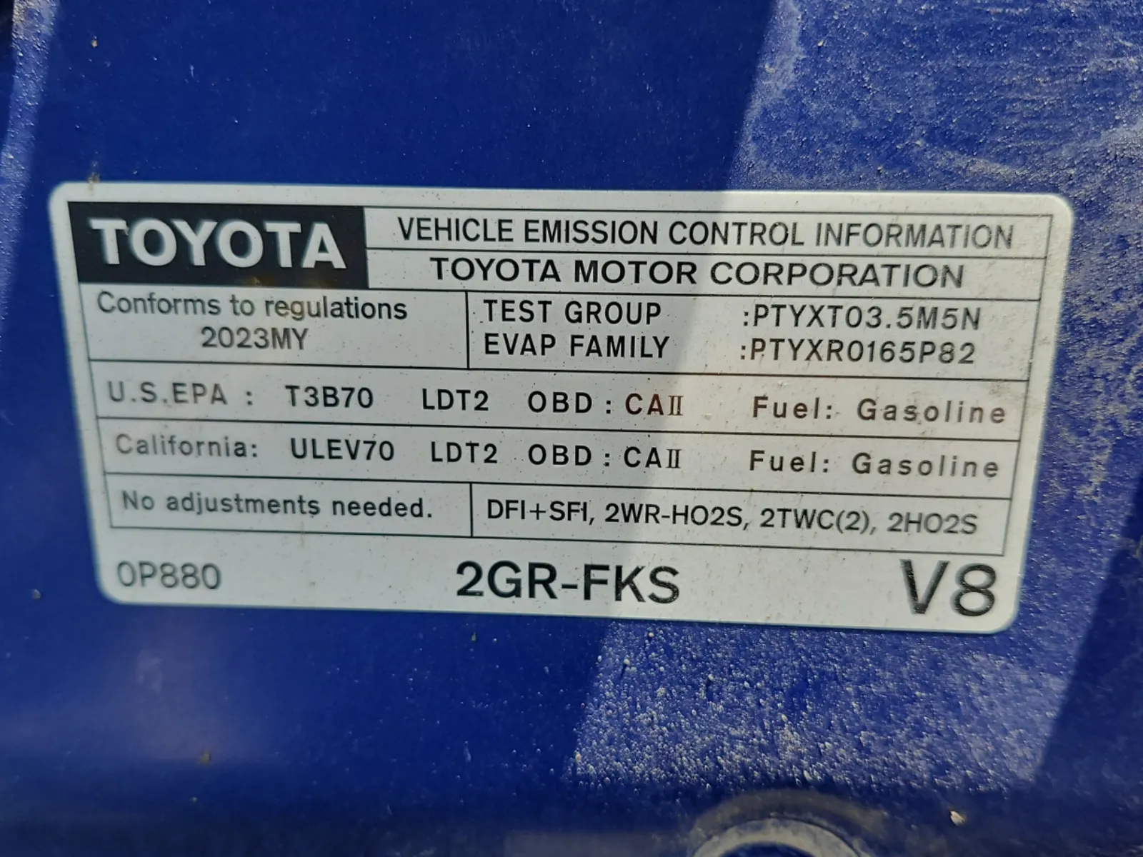 Emission Sticker Photo