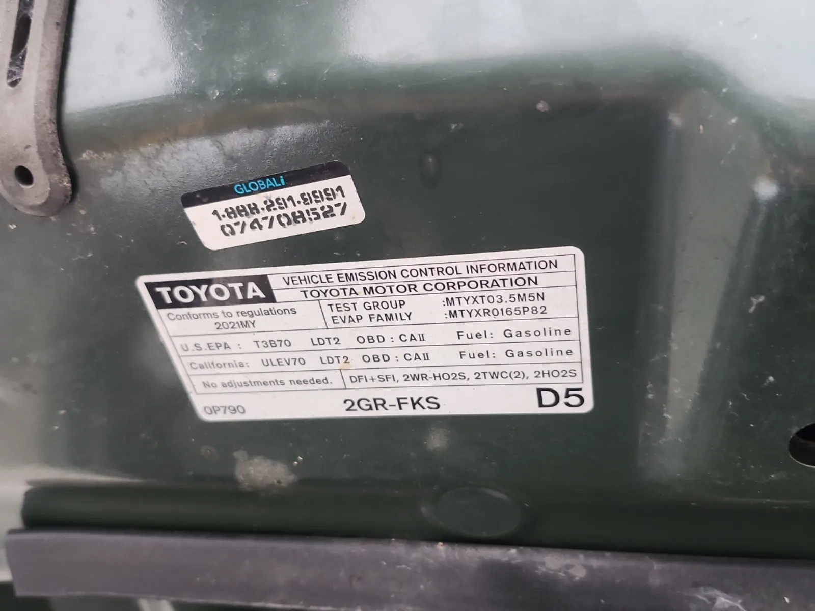 Emission Sticker Photo