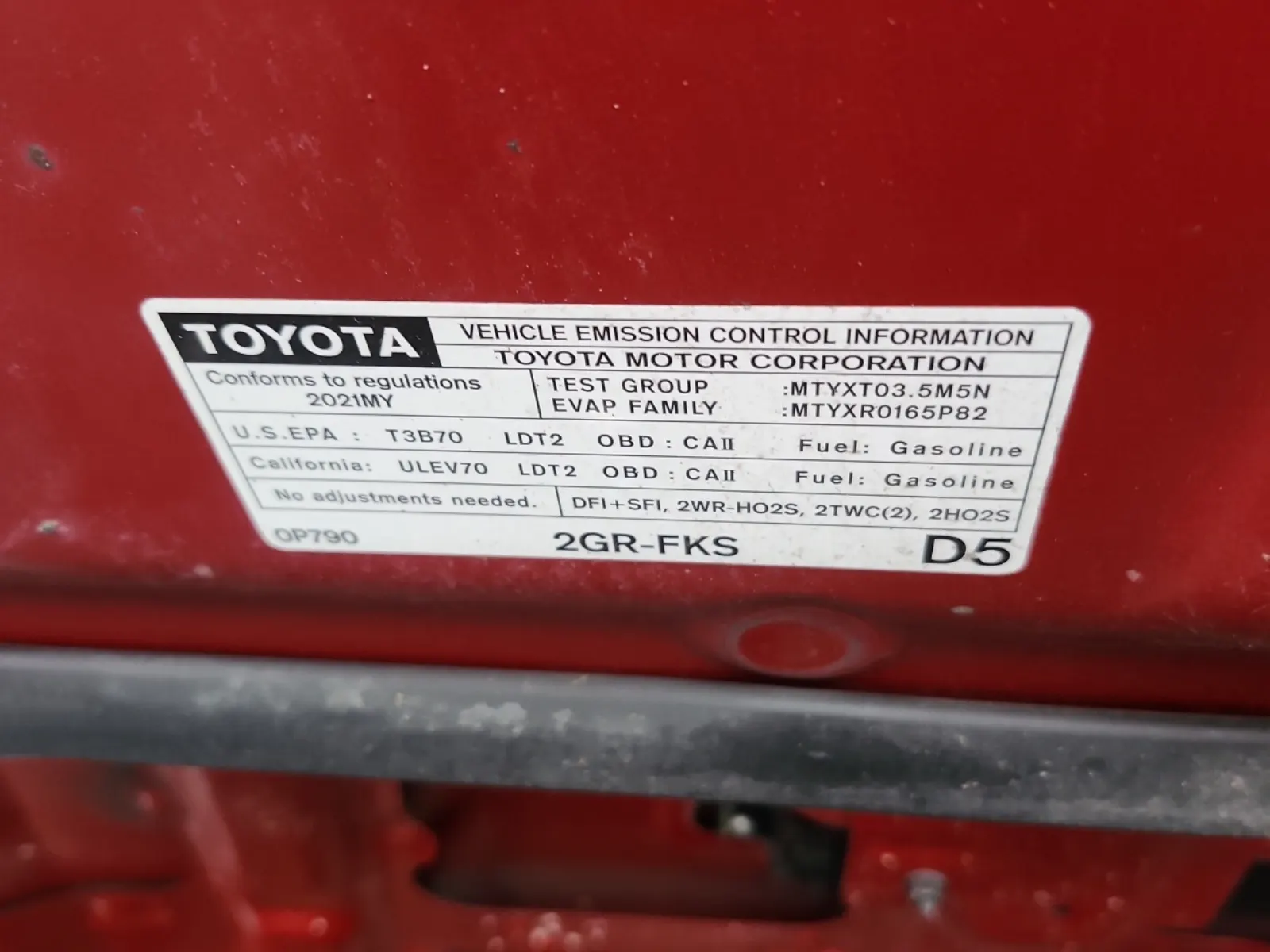 Emission Sticker Photo