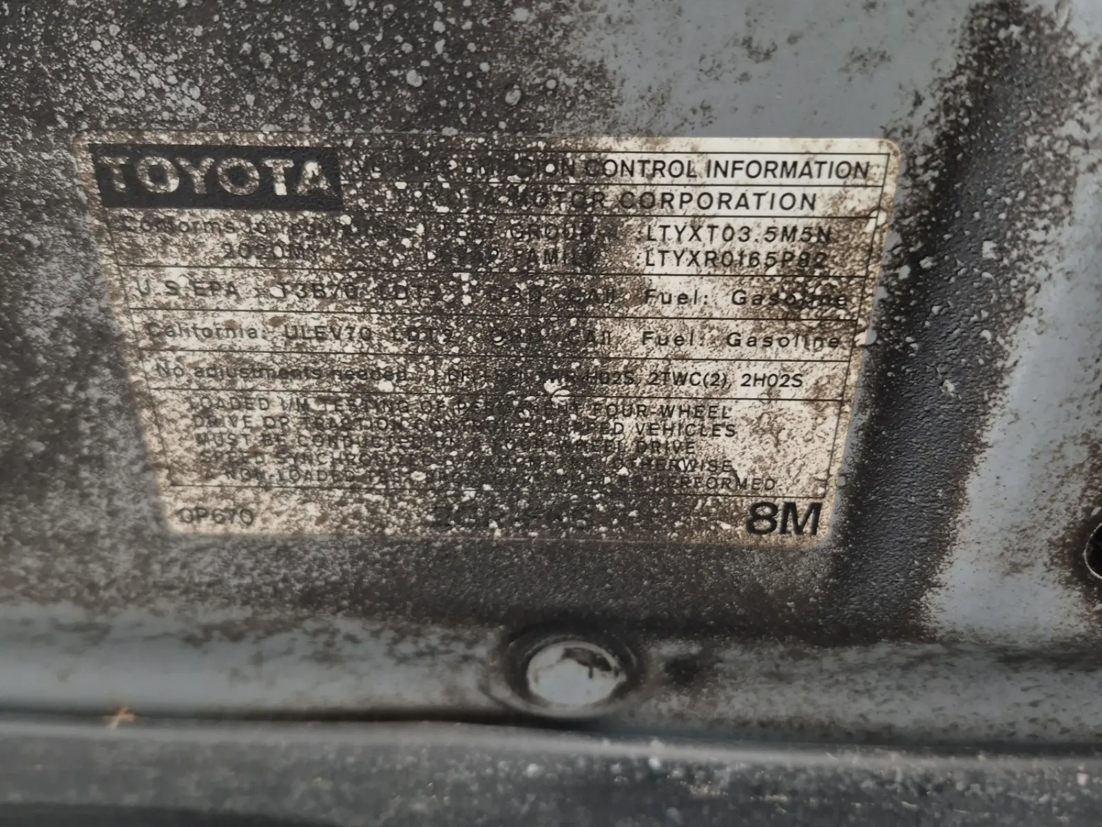 Emission Sticker Photo