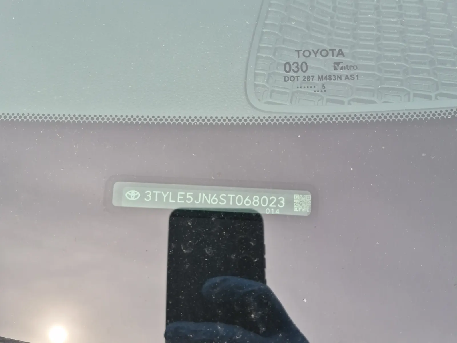 Dash VIN Plate Photo