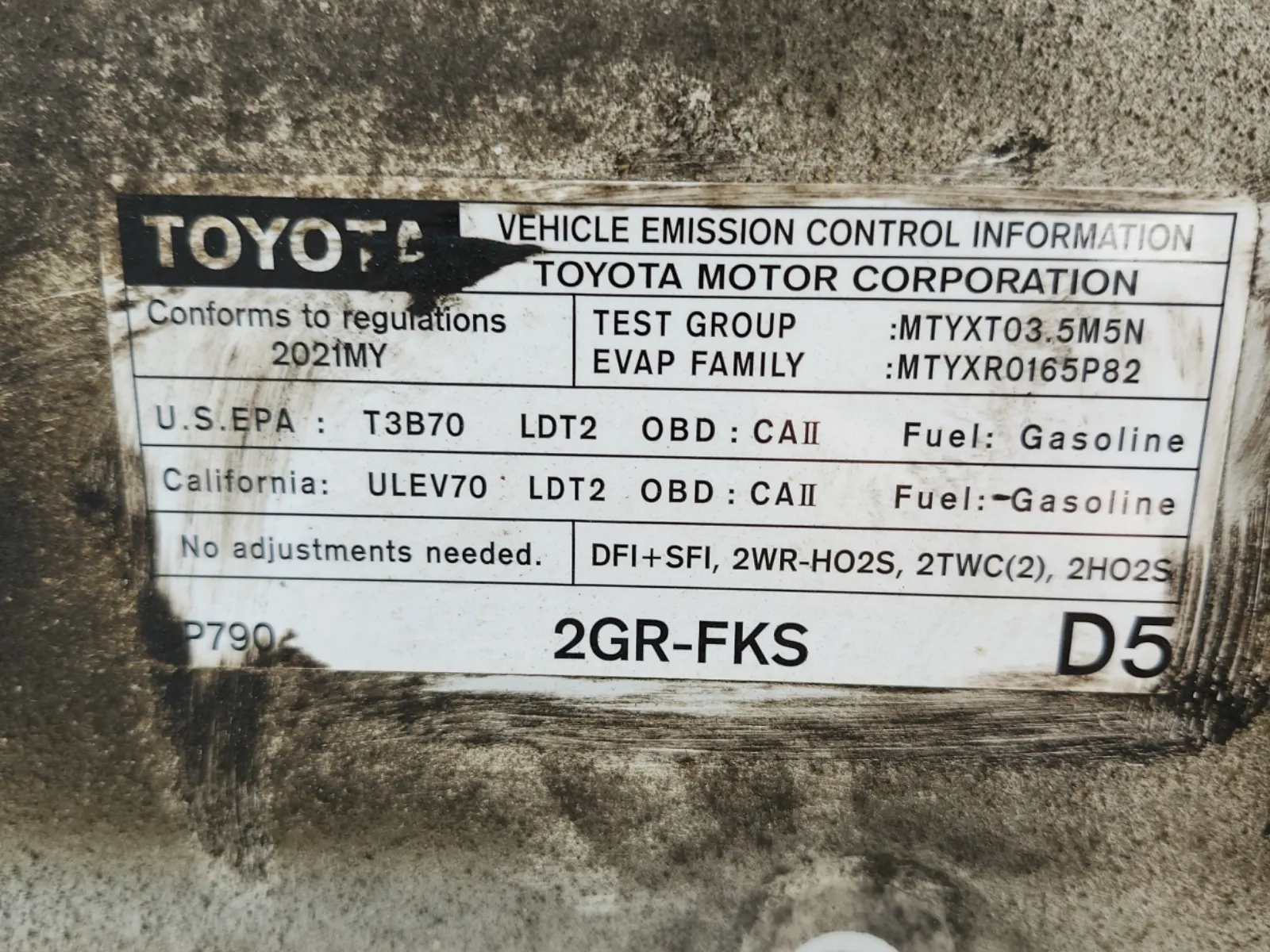 Emission Sticker Photo