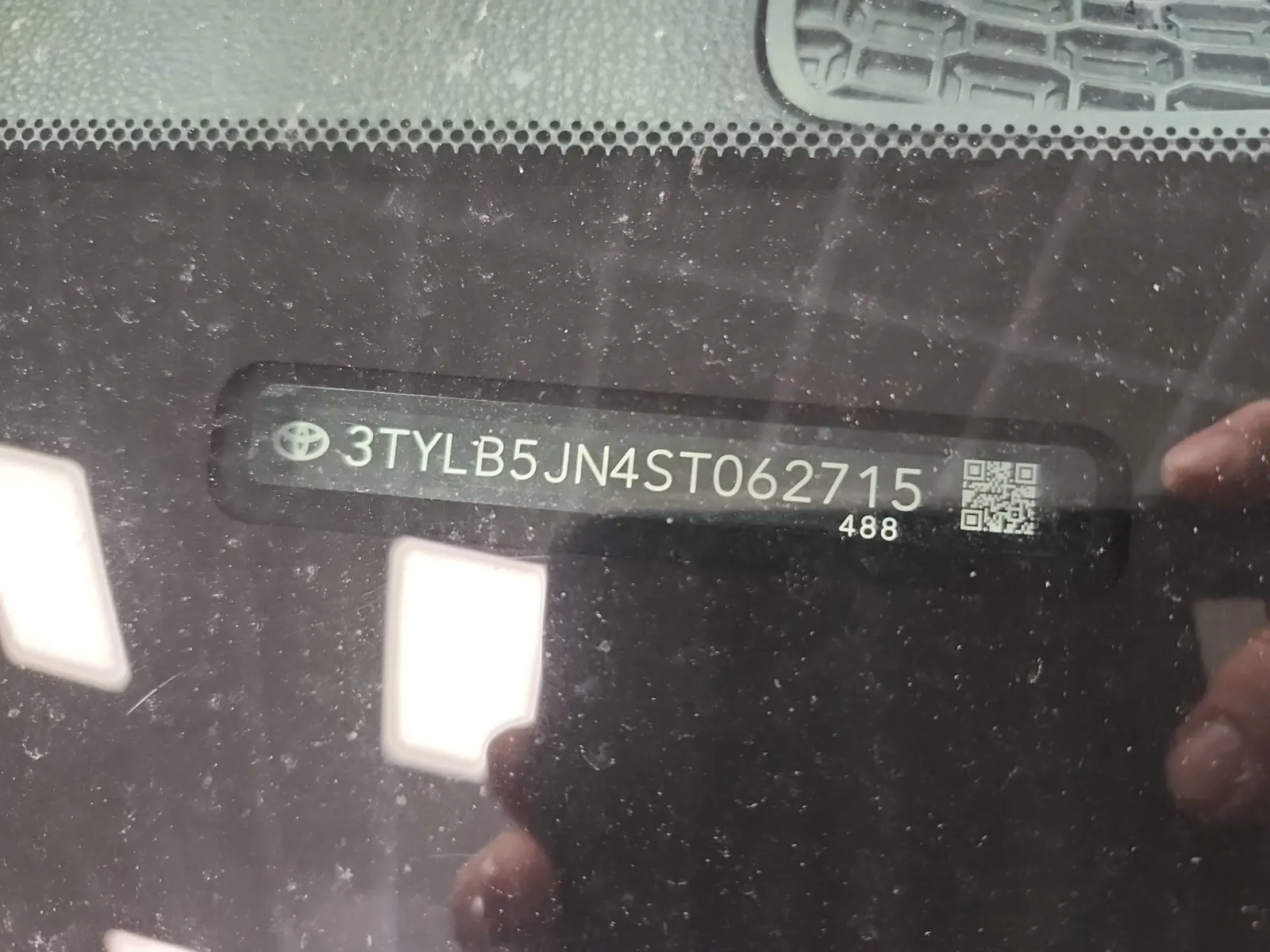 Dash VIN Plate Photo