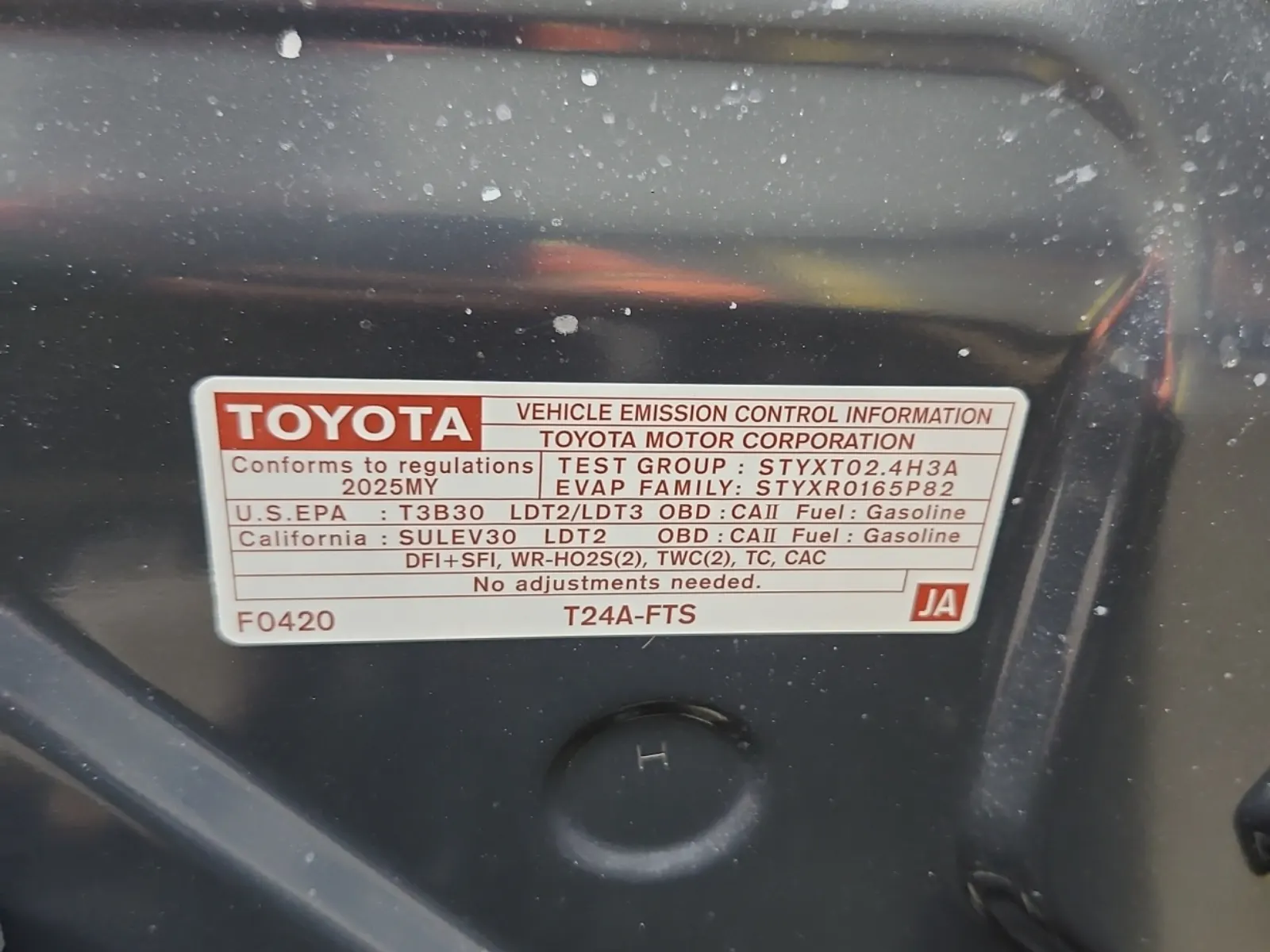 Emission Sticker Photo