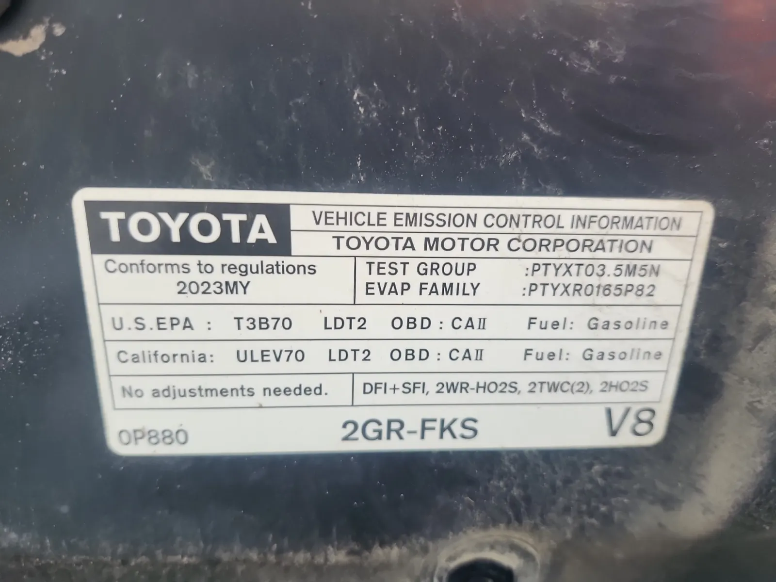 Emission Sticker Photo