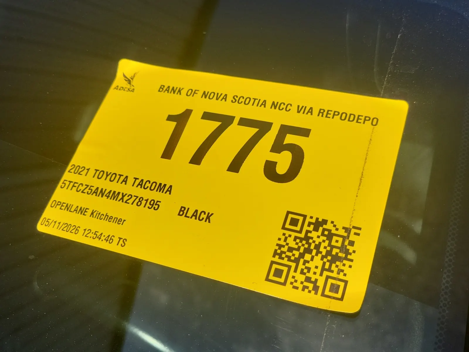 Inventory Label Photo