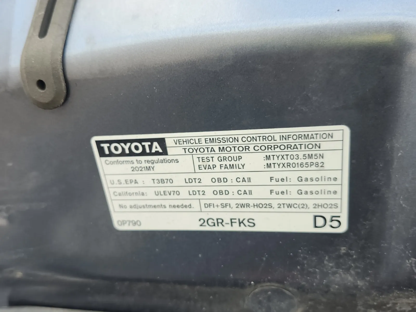 Emission Sticker Photo