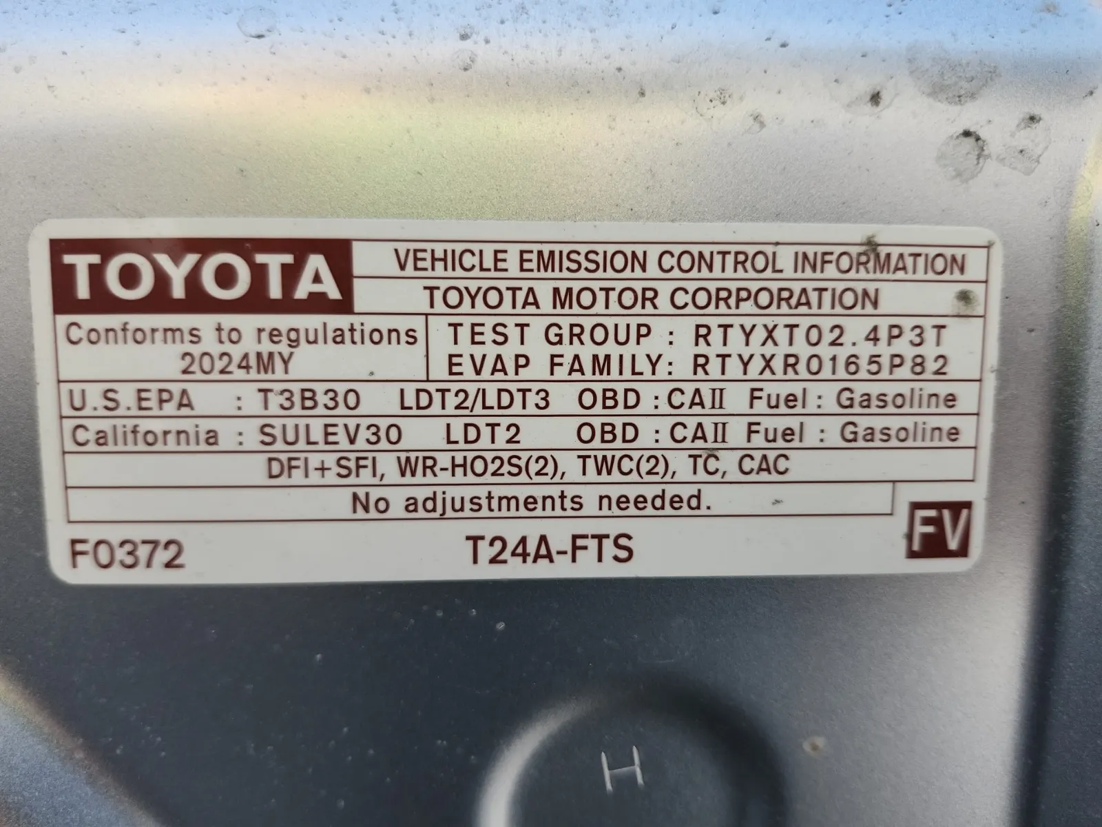 Emission Sticker Photo
