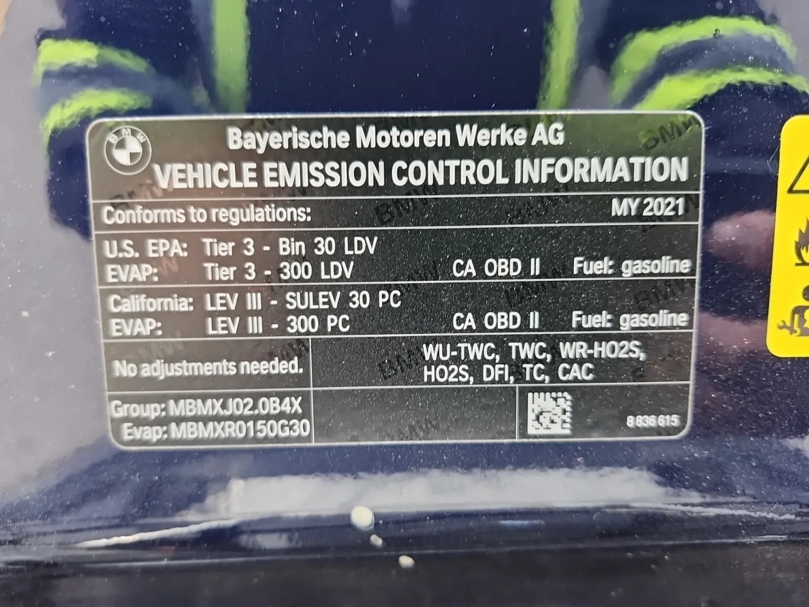 Emission Sticker Photo