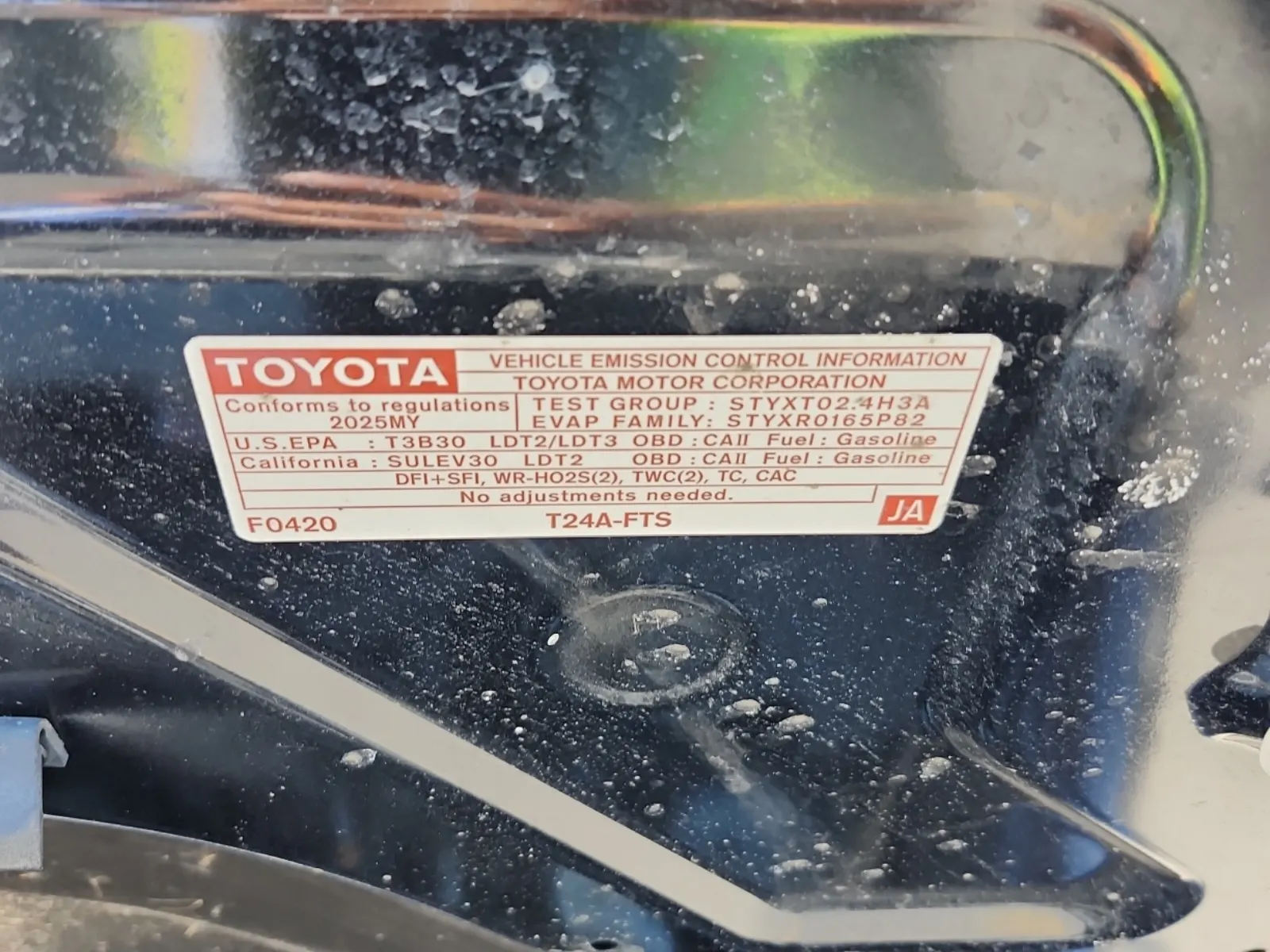 Emission Sticker Photo