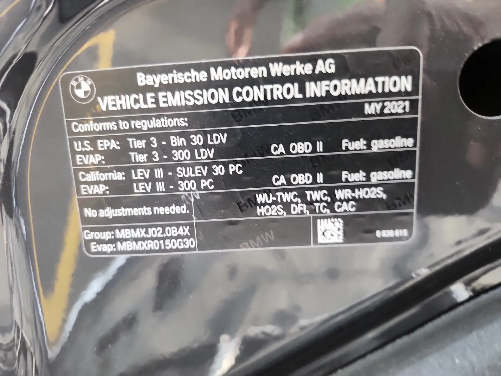 Emission Sticker Photo
