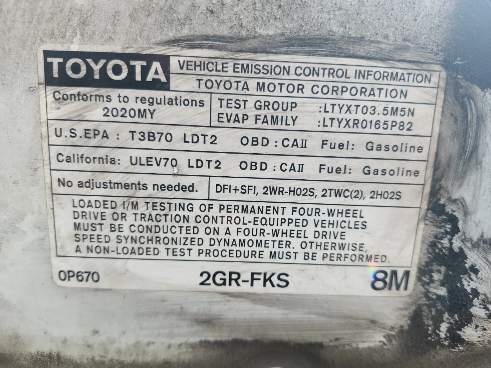 Emission Sticker Photo
