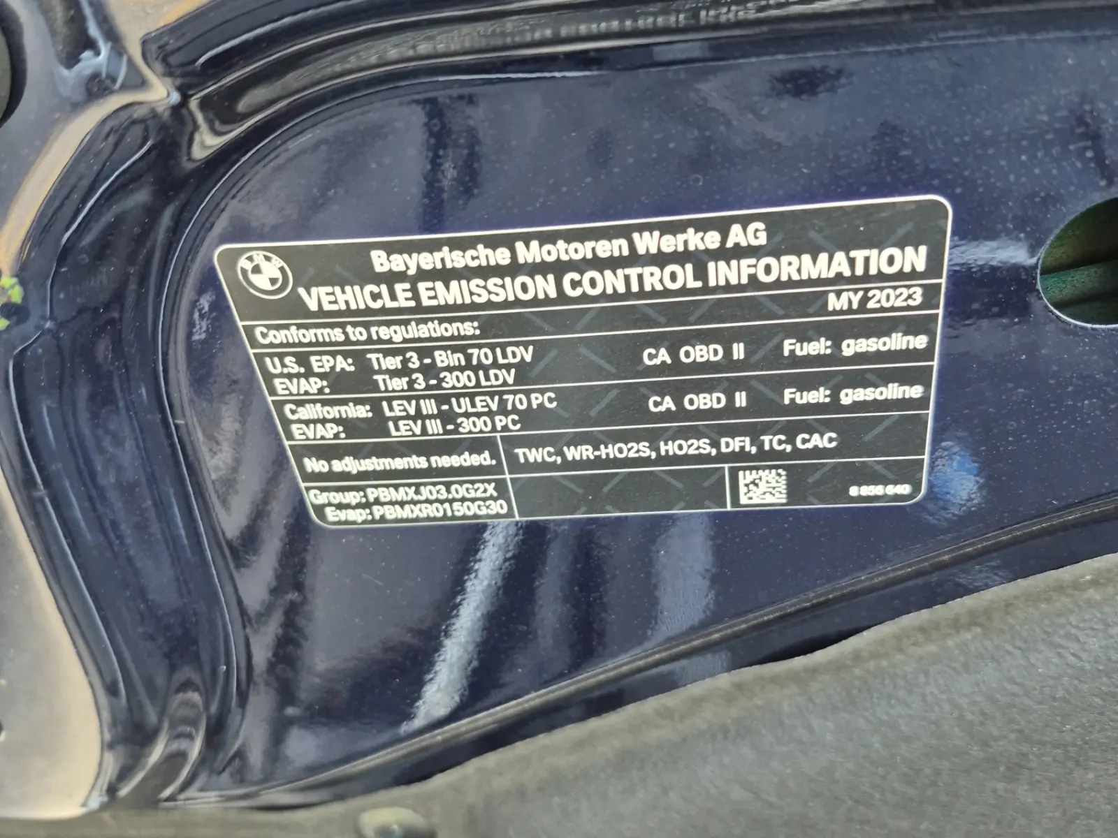 Emission Sticker Photo