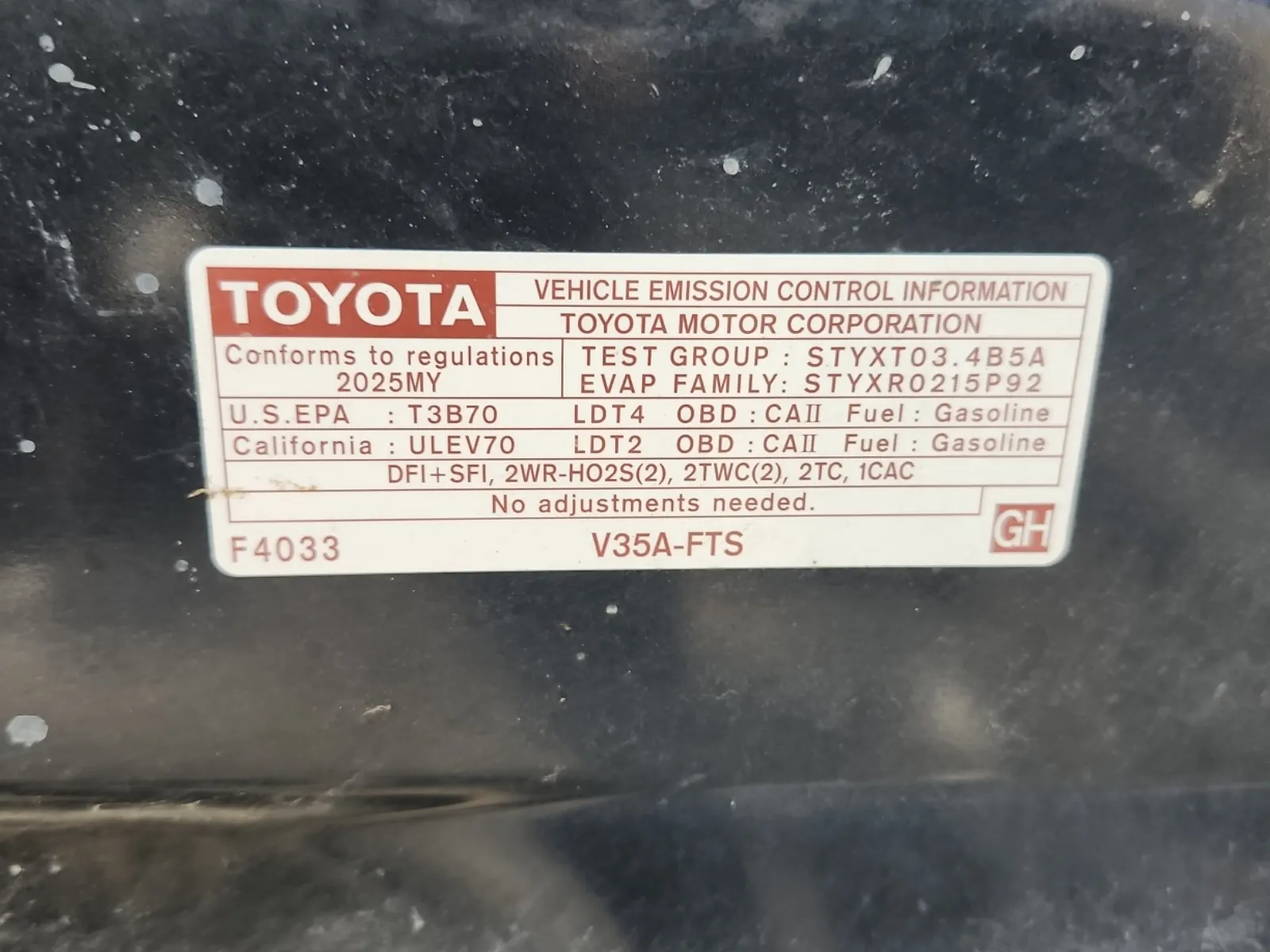 Emission Sticker Photo
