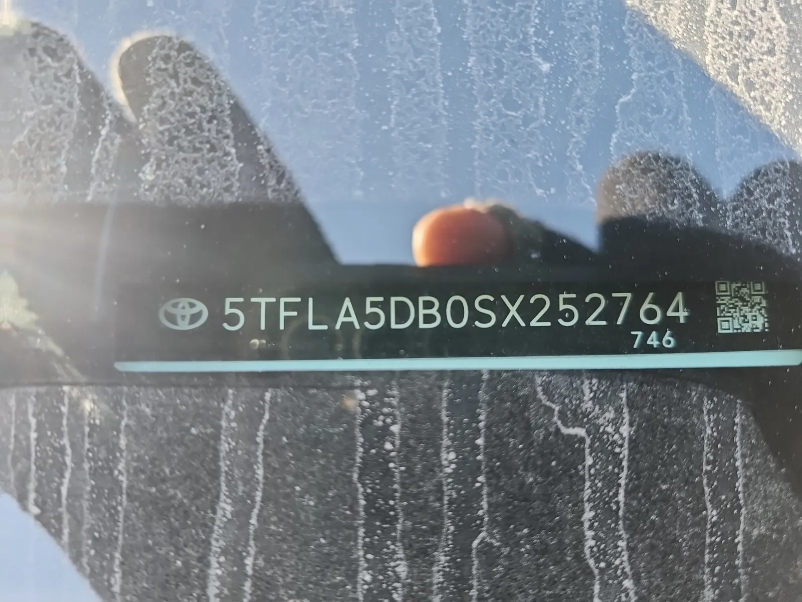 Dash VIN Plate Photo