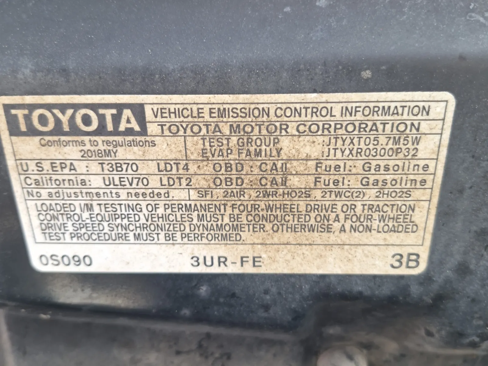 Emission Sticker Photo