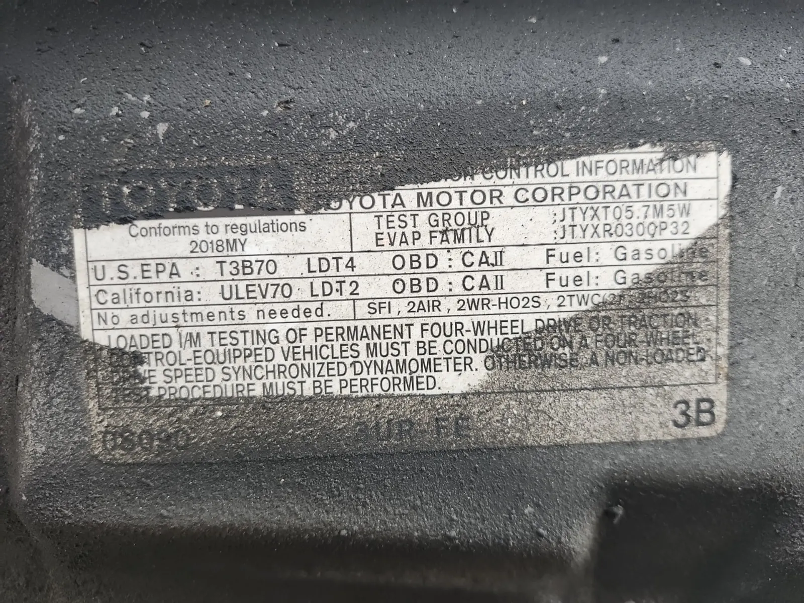 Emission Sticker Photo