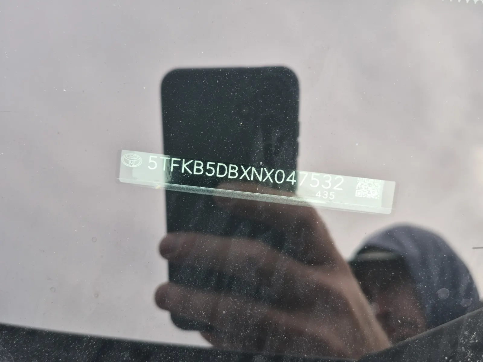 Dash VIN Plate Photo