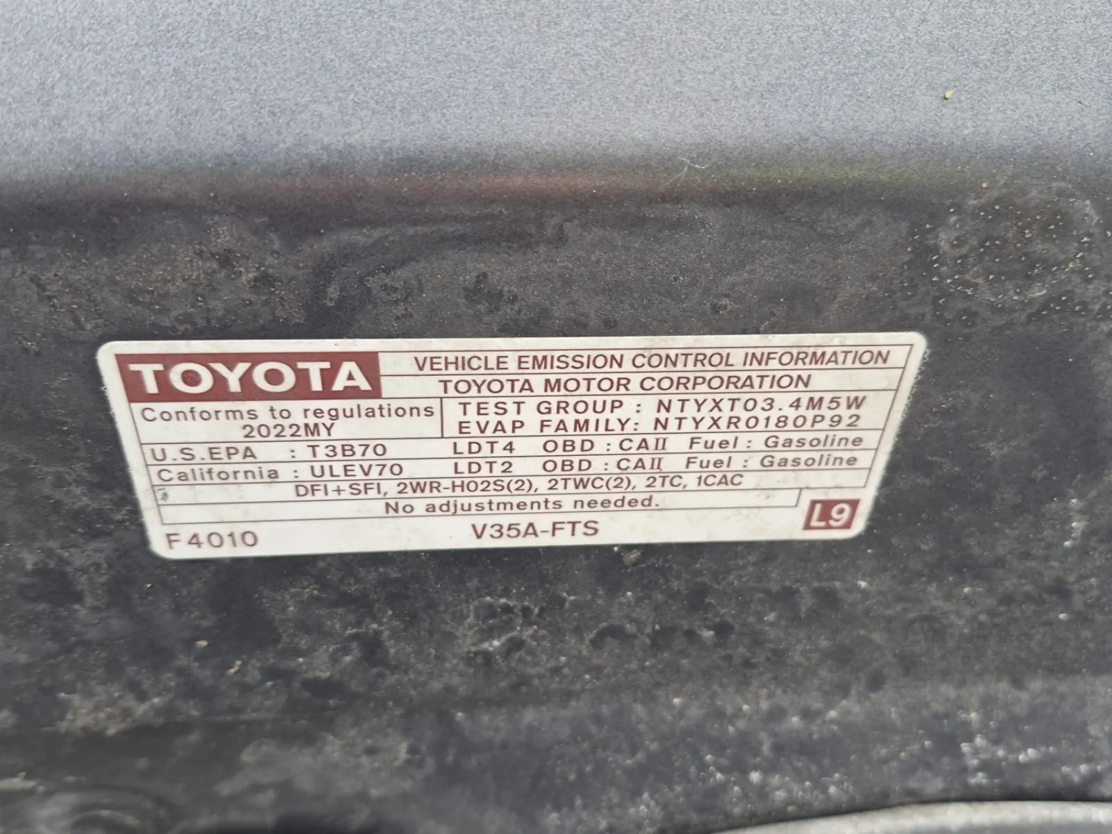 Emission Sticker Photo