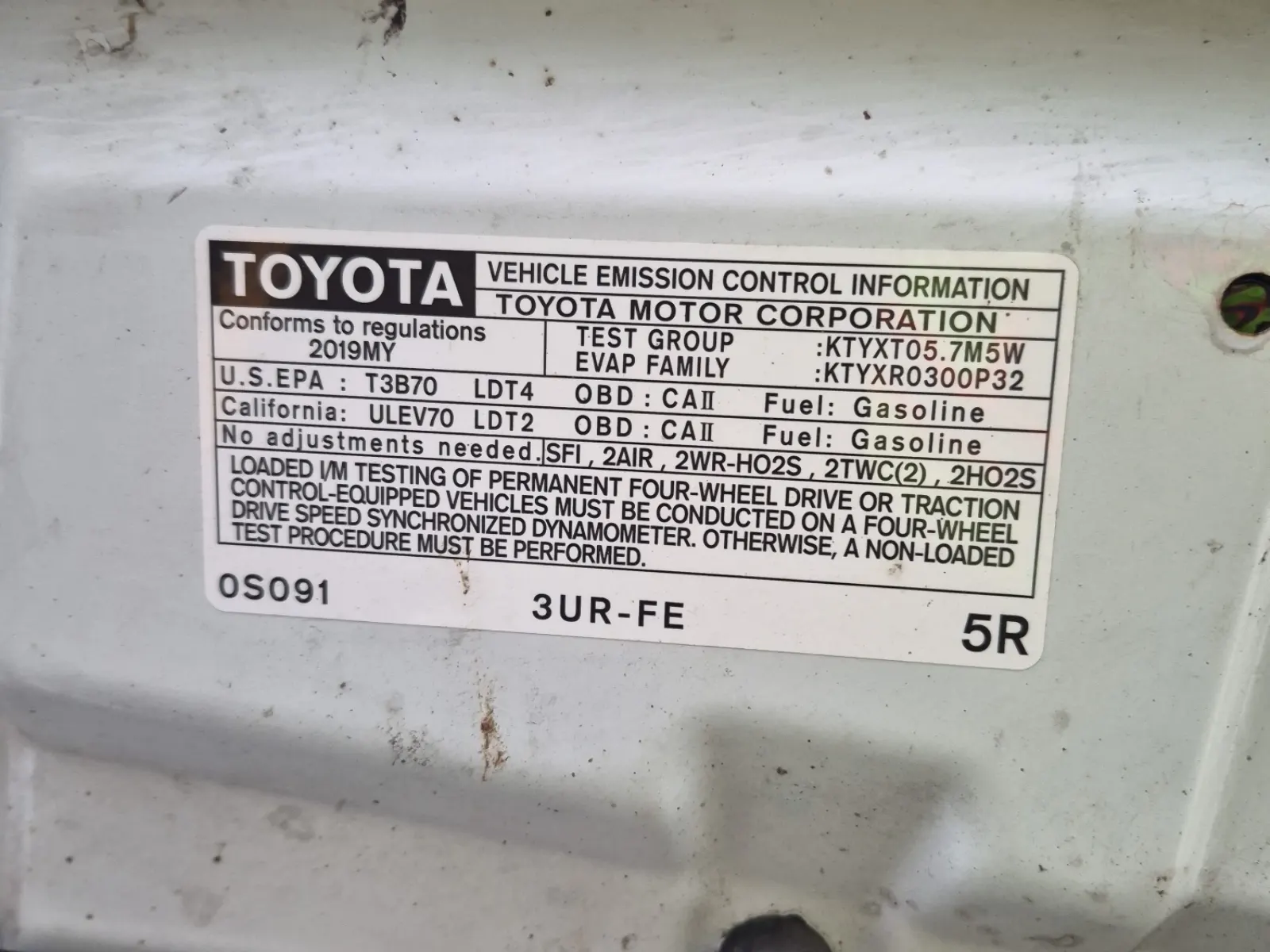 Emission Sticker Photo