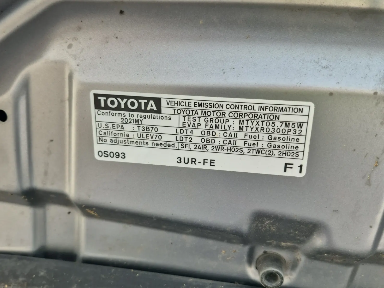 Emission Sticker Photo
