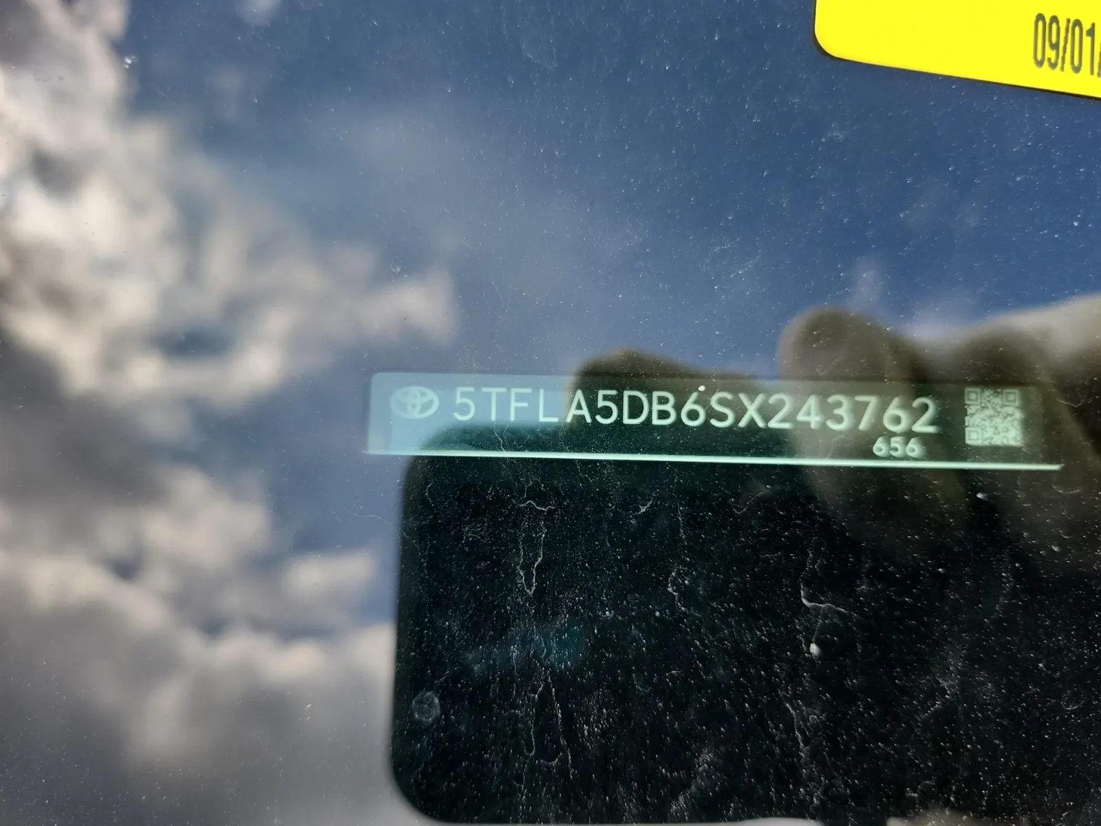 Dash VIN Plate Photo