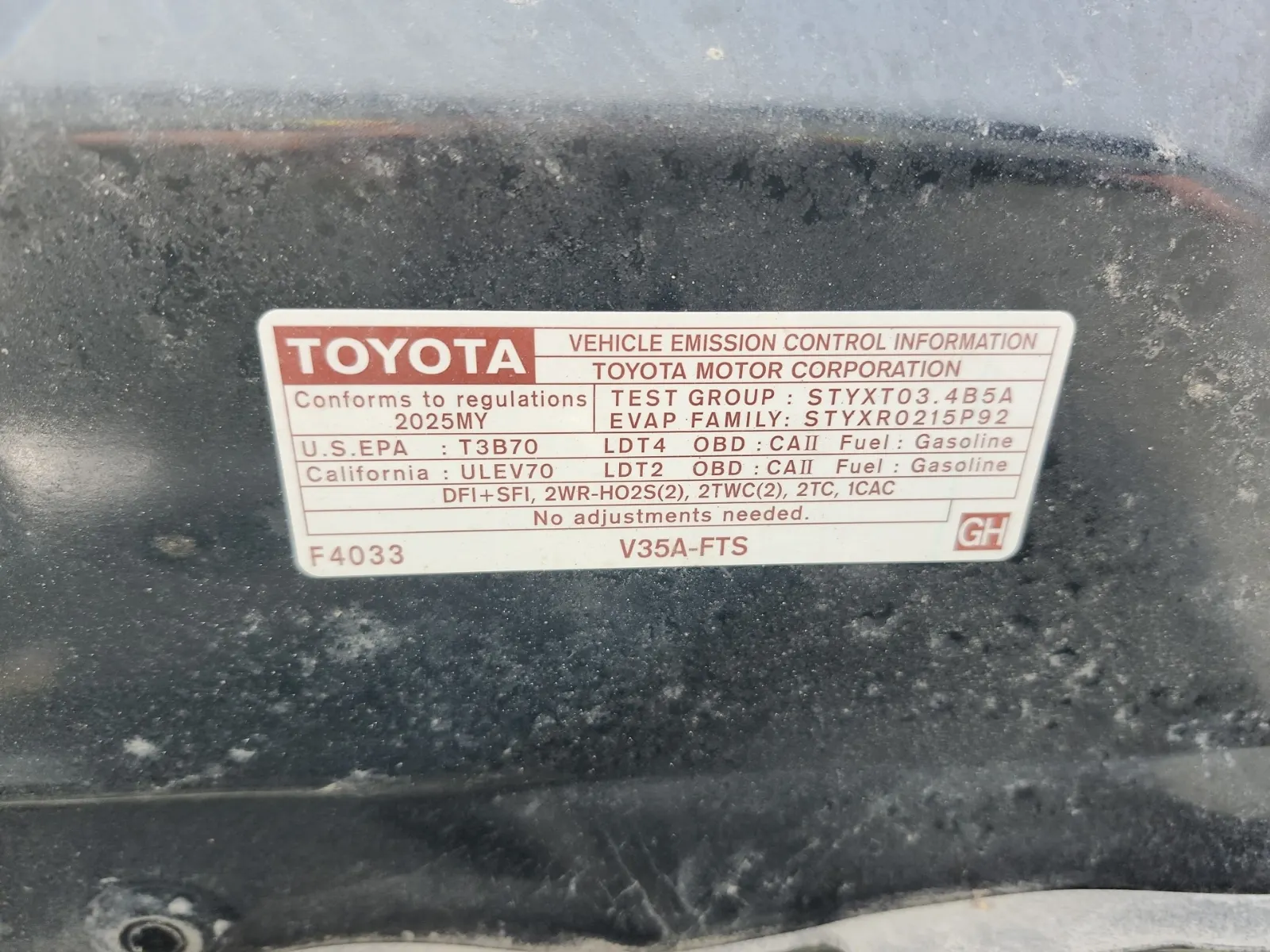 Emission Sticker Photo