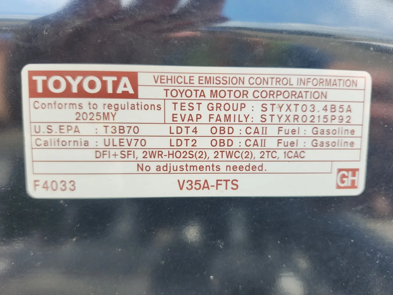 Emission Sticker Photo