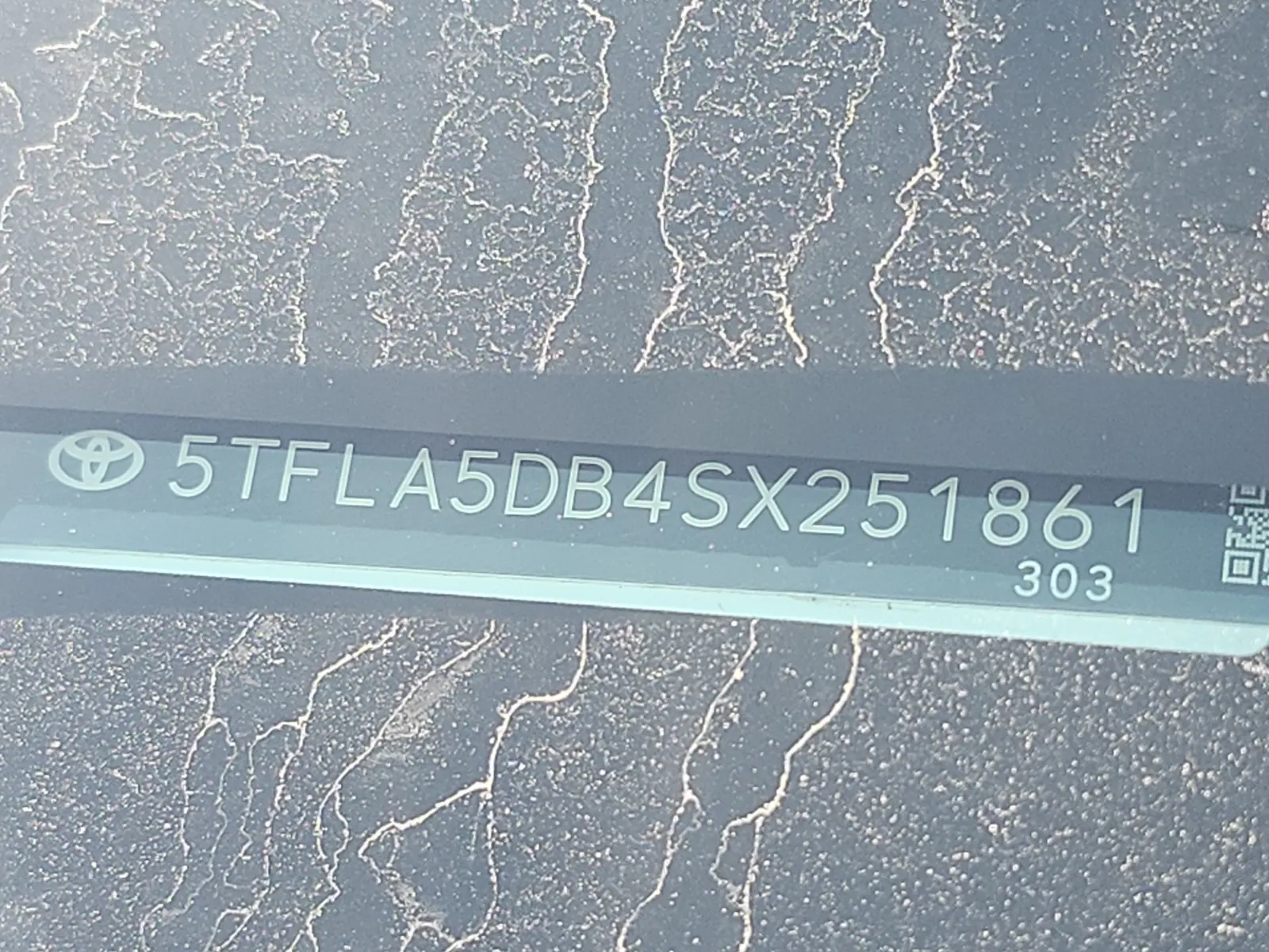 Dash VIN Plate Photo