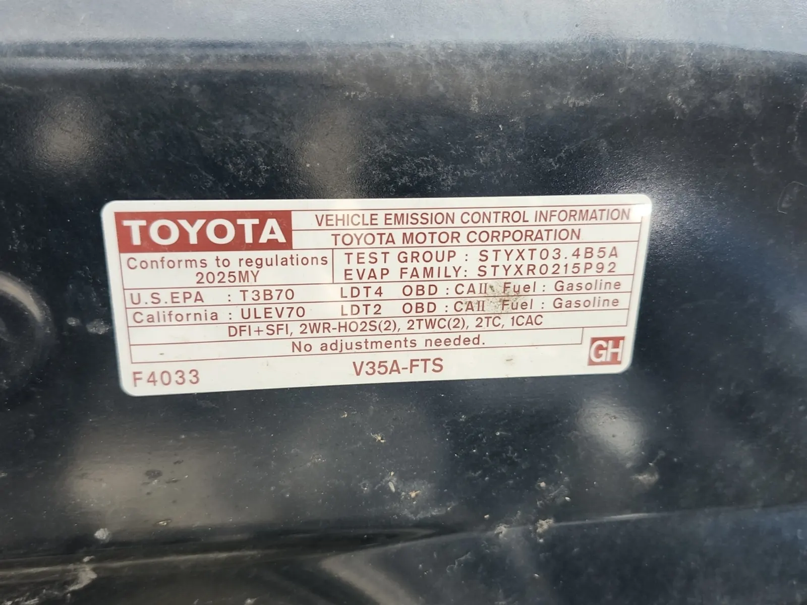 Emission Sticker Photo