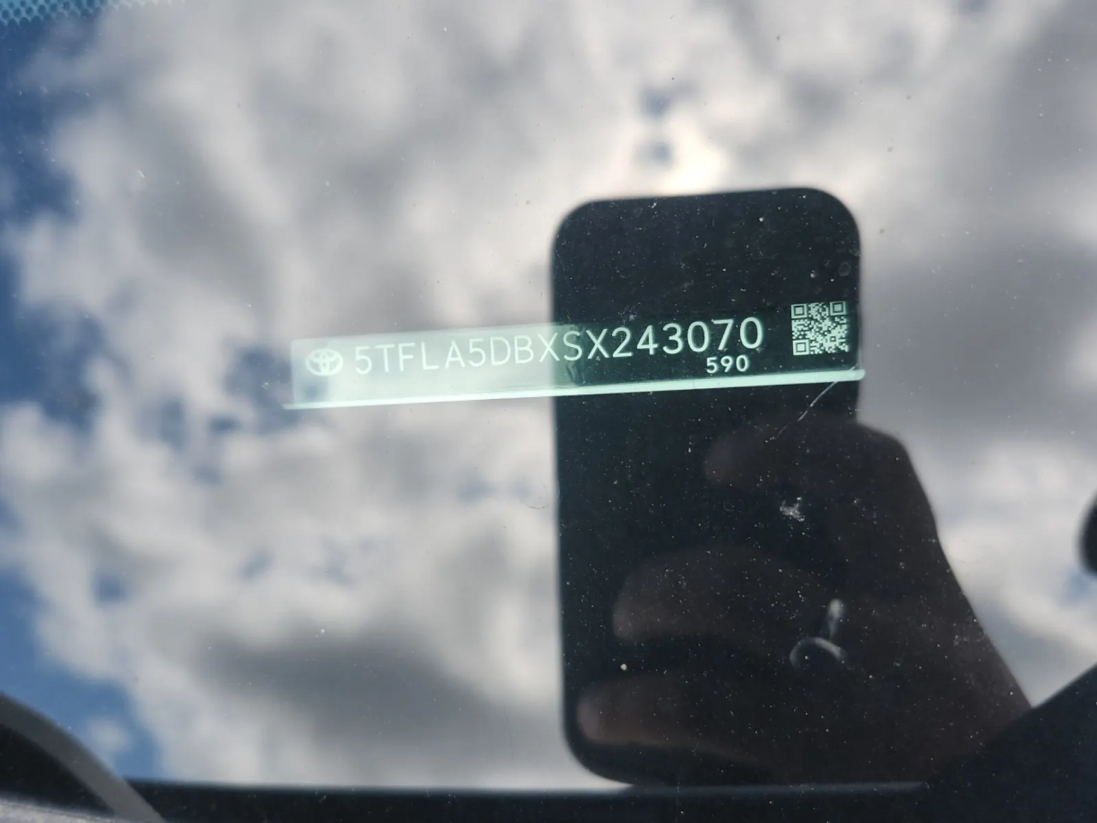 Dash VIN Plate Photo