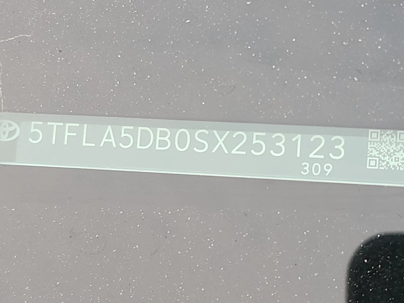 Dash VIN Plate Photo
