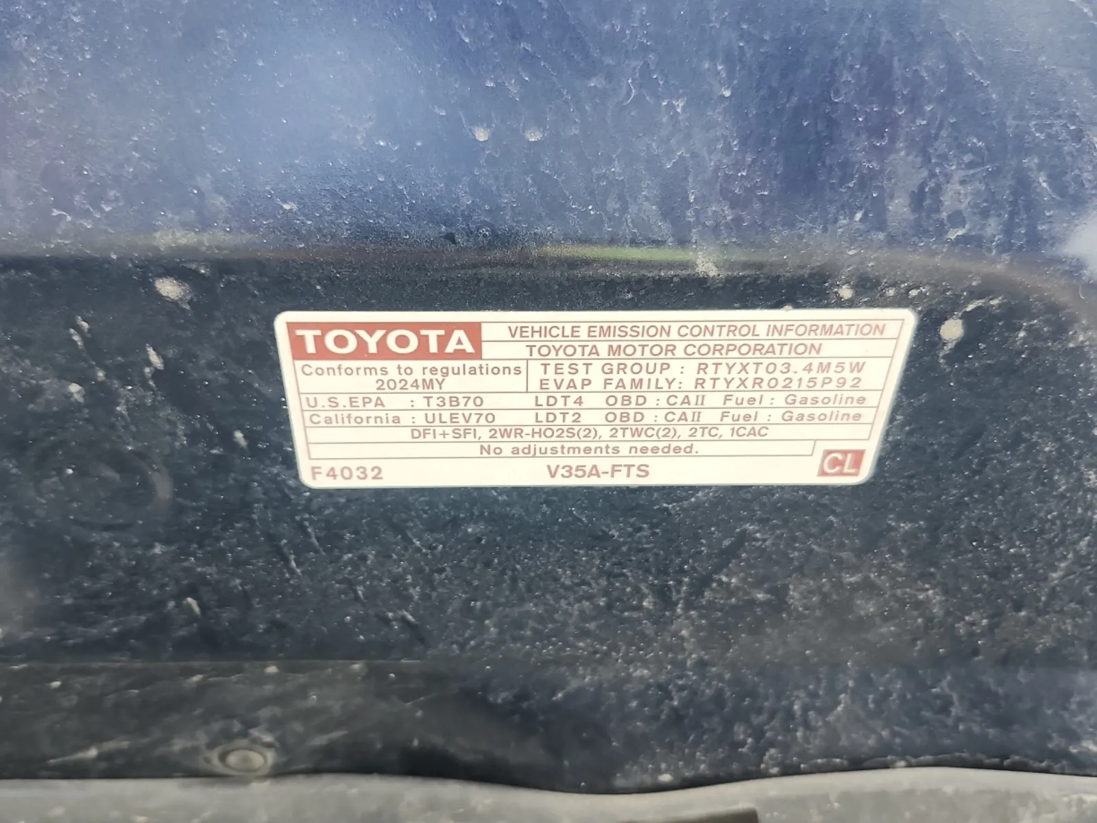 Emission Sticker Photo