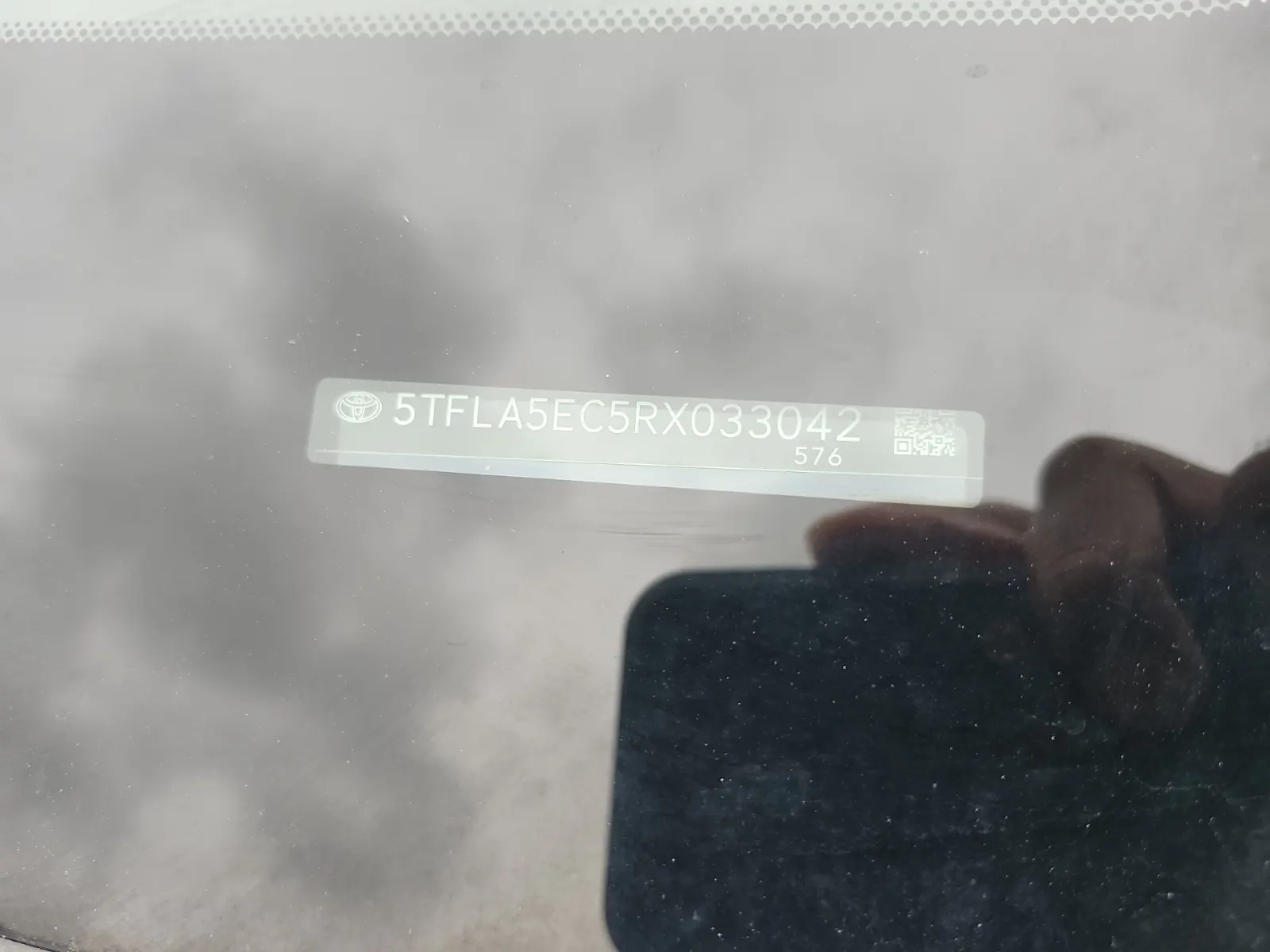 Dash VIN Plate Photo