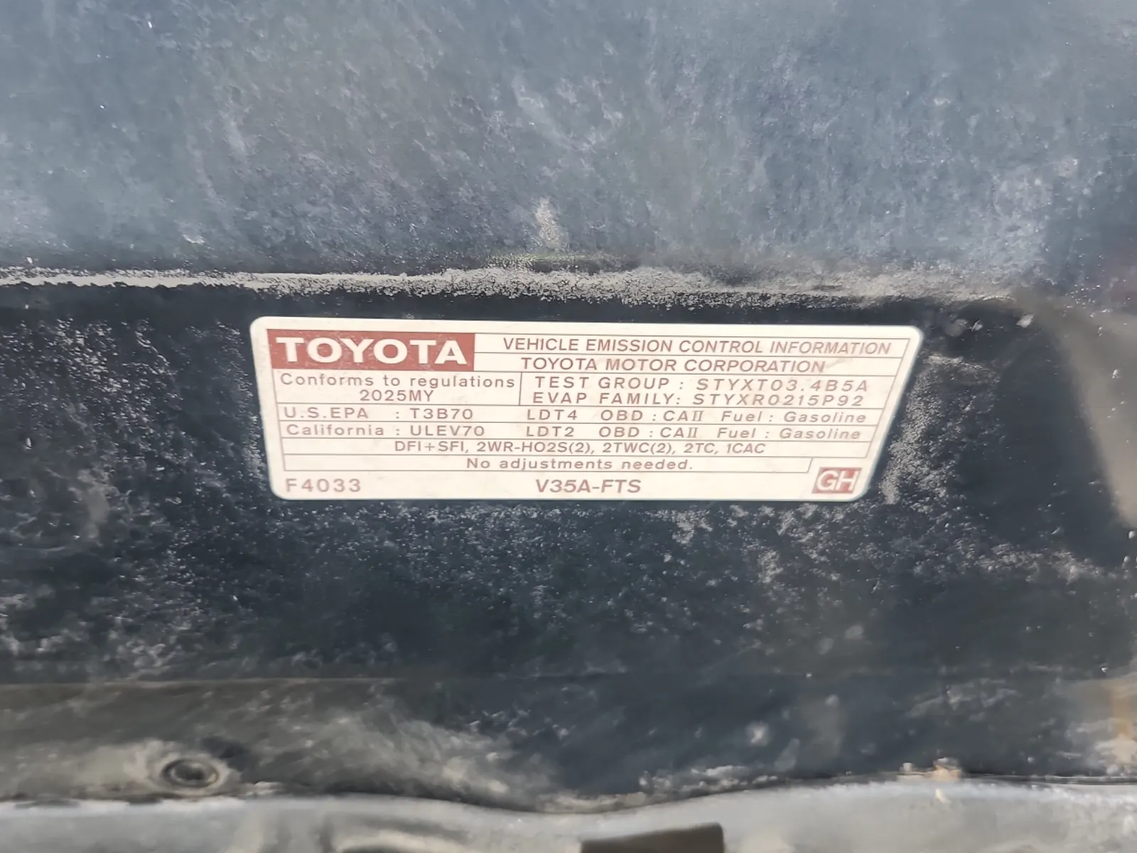 Emission Sticker Photo