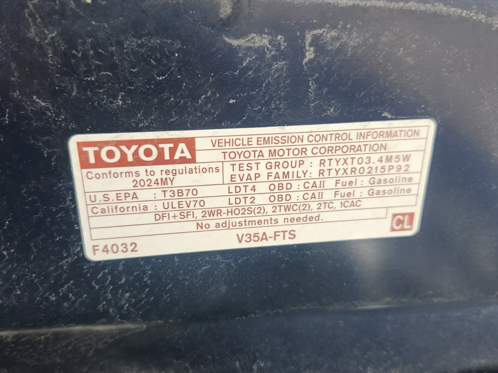 Emission Sticker Photo