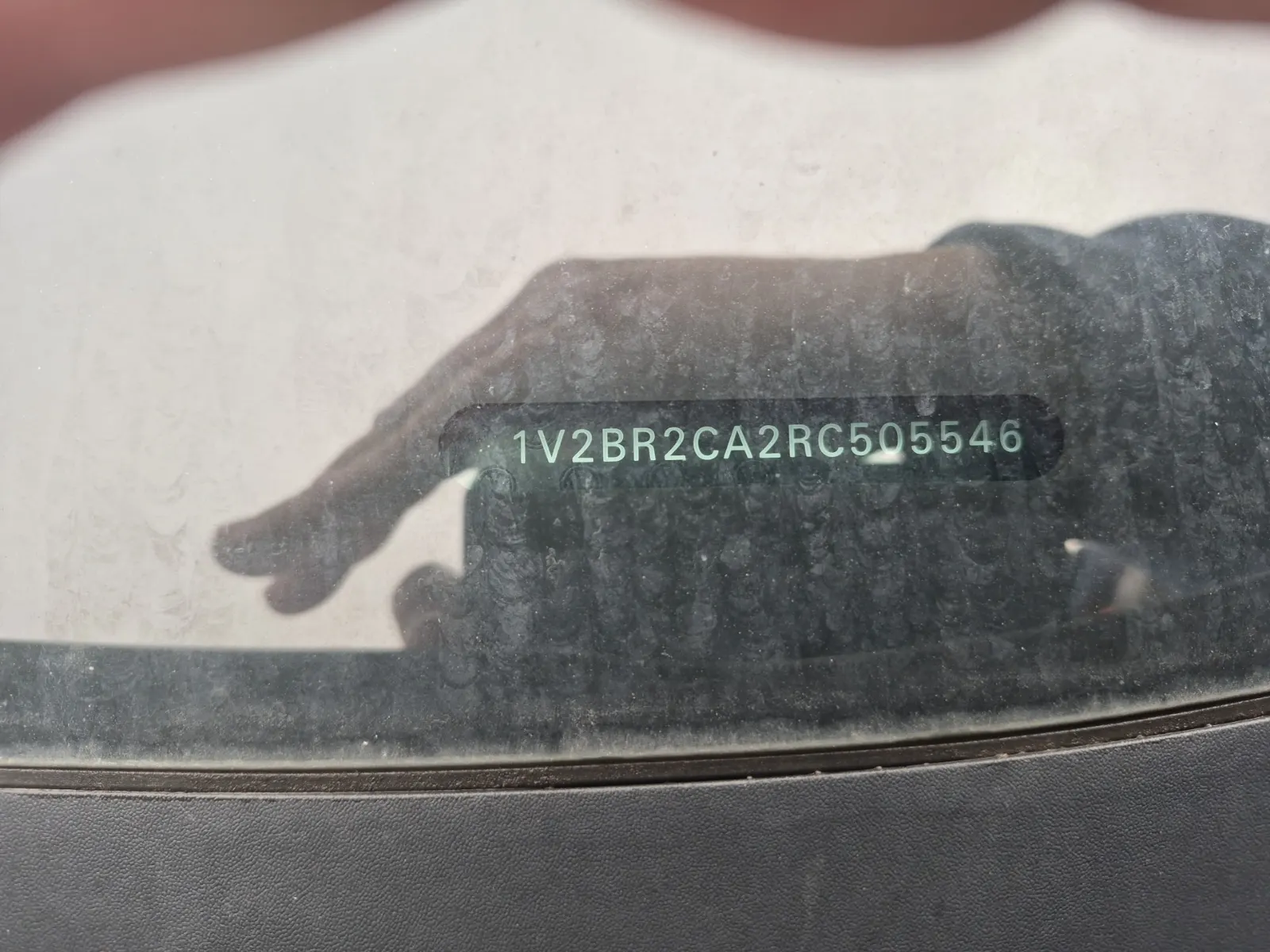 Dash VIN Plate Photo