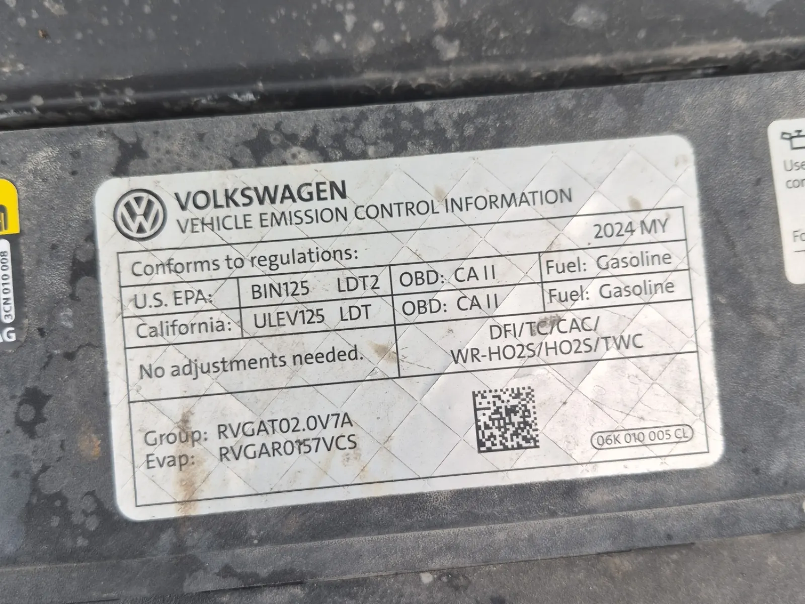 Emission Sticker Photo