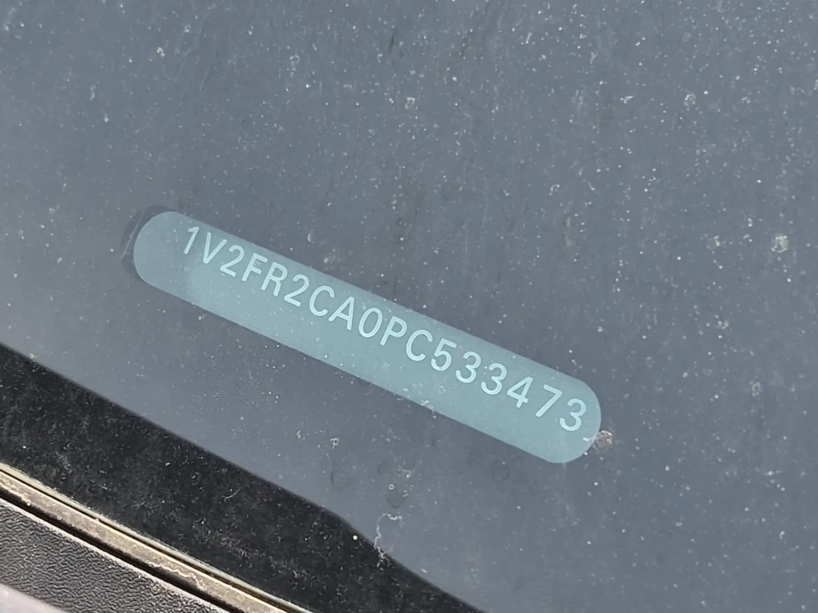 Dash VIN Plate Photo