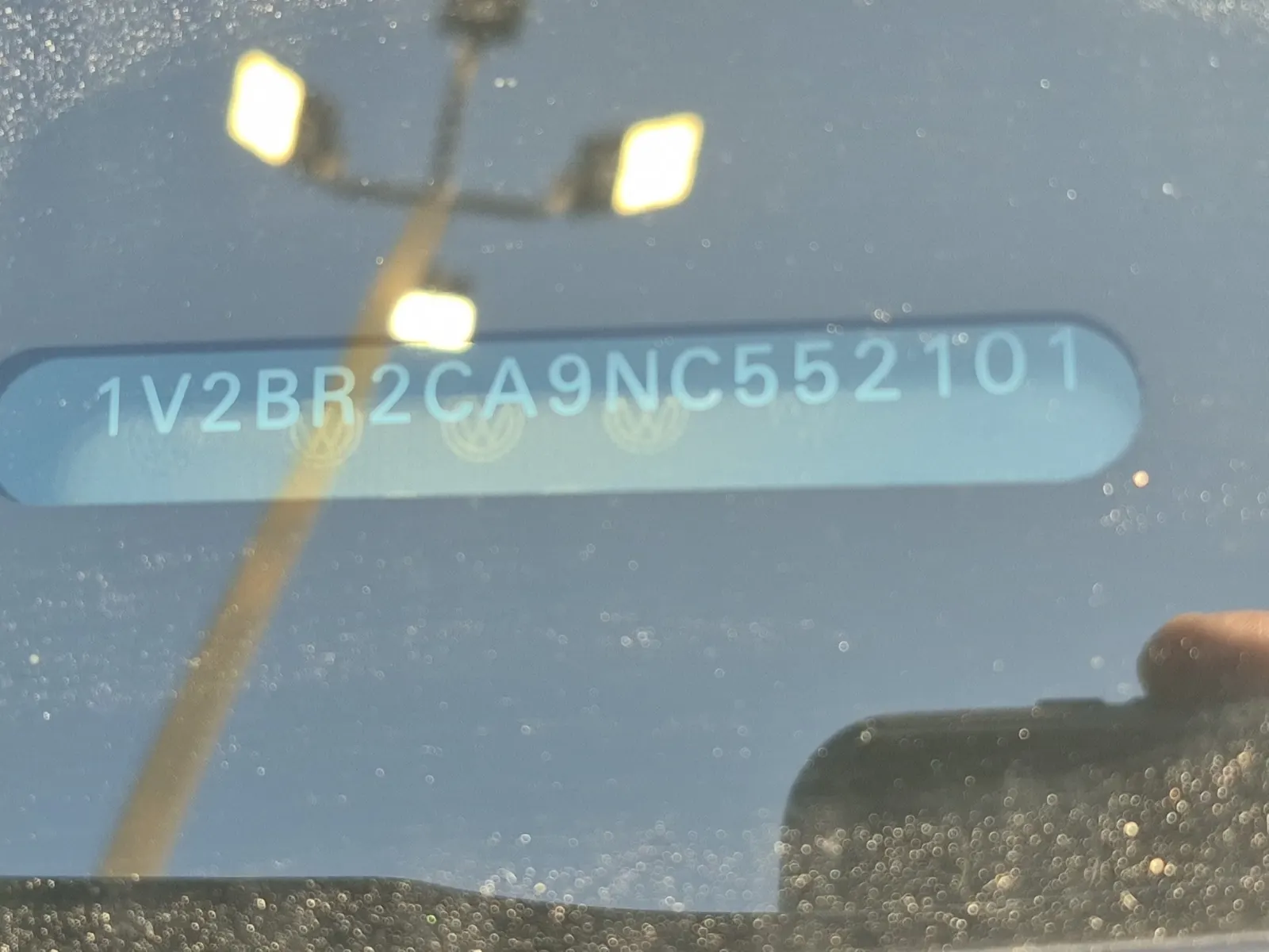 Dash VIN Plate Photo