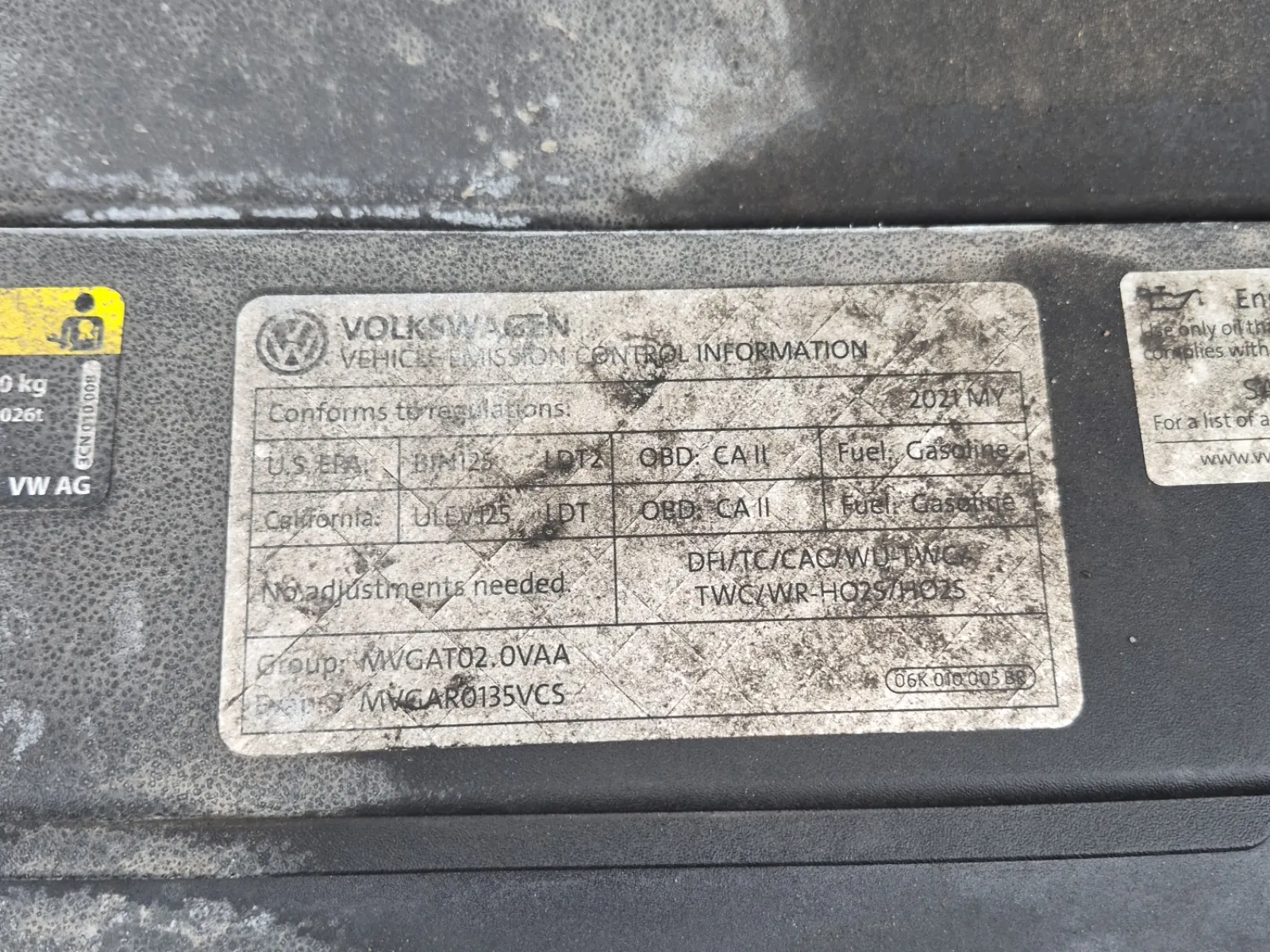Emission Sticker Photo