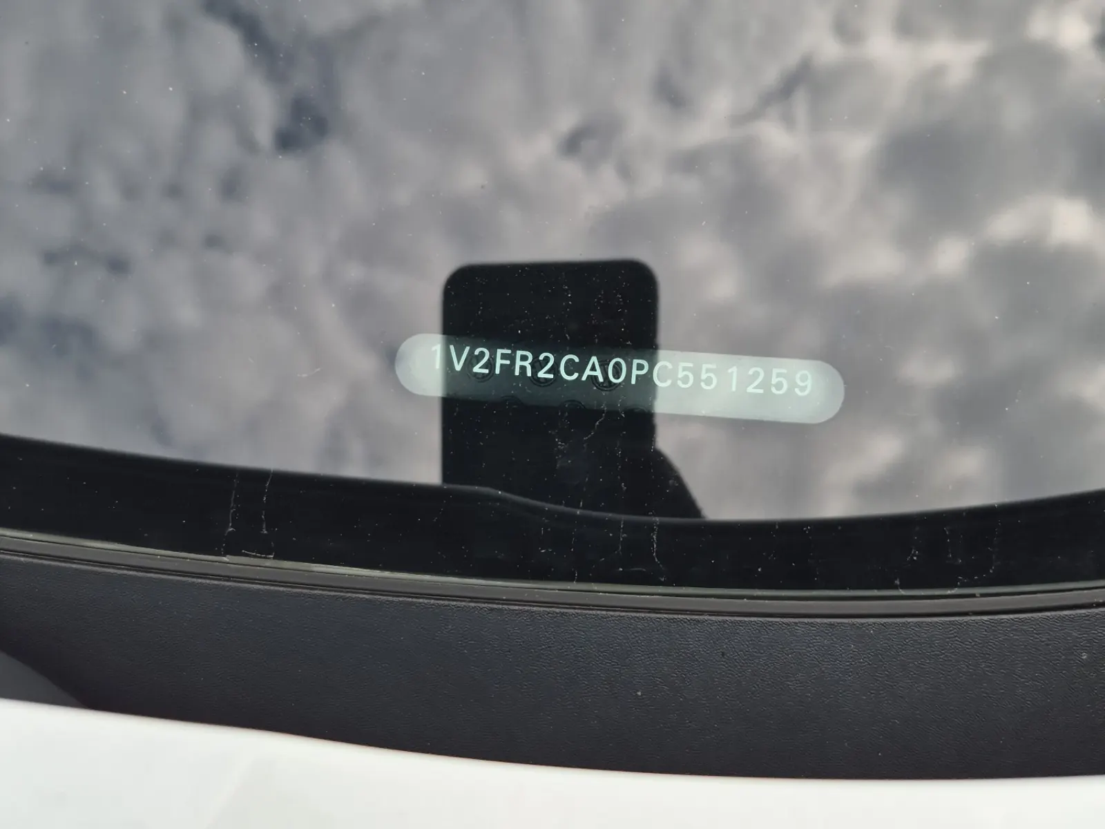 Dash VIN Plate Photo