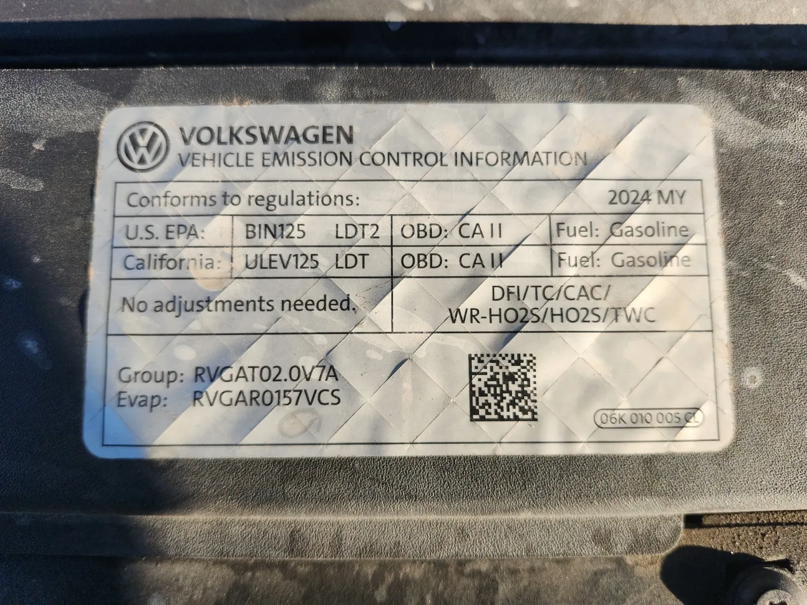 Emission Sticker Photo