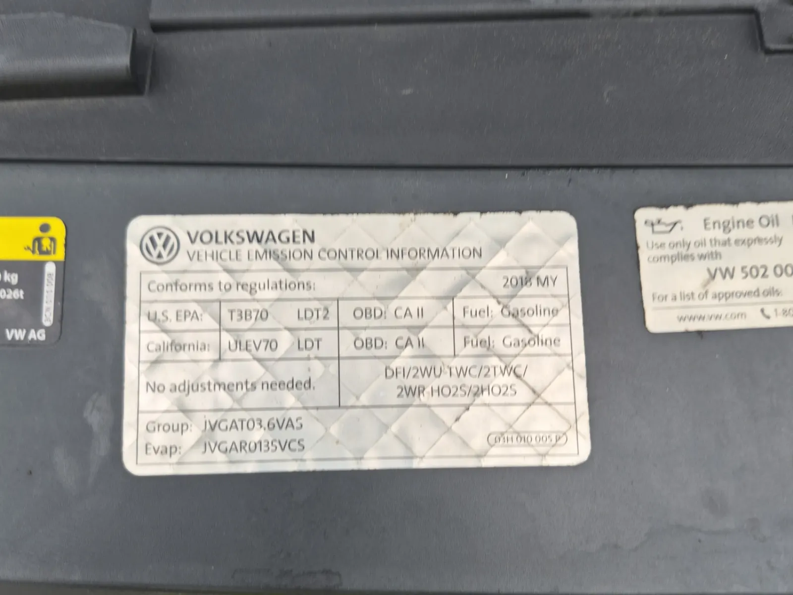 Emission Sticker Photo