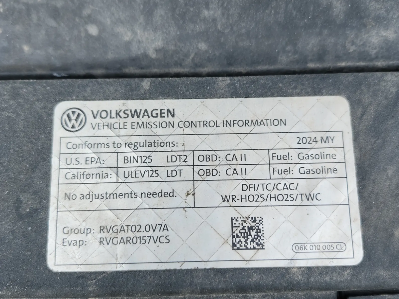 Emission Sticker Photo