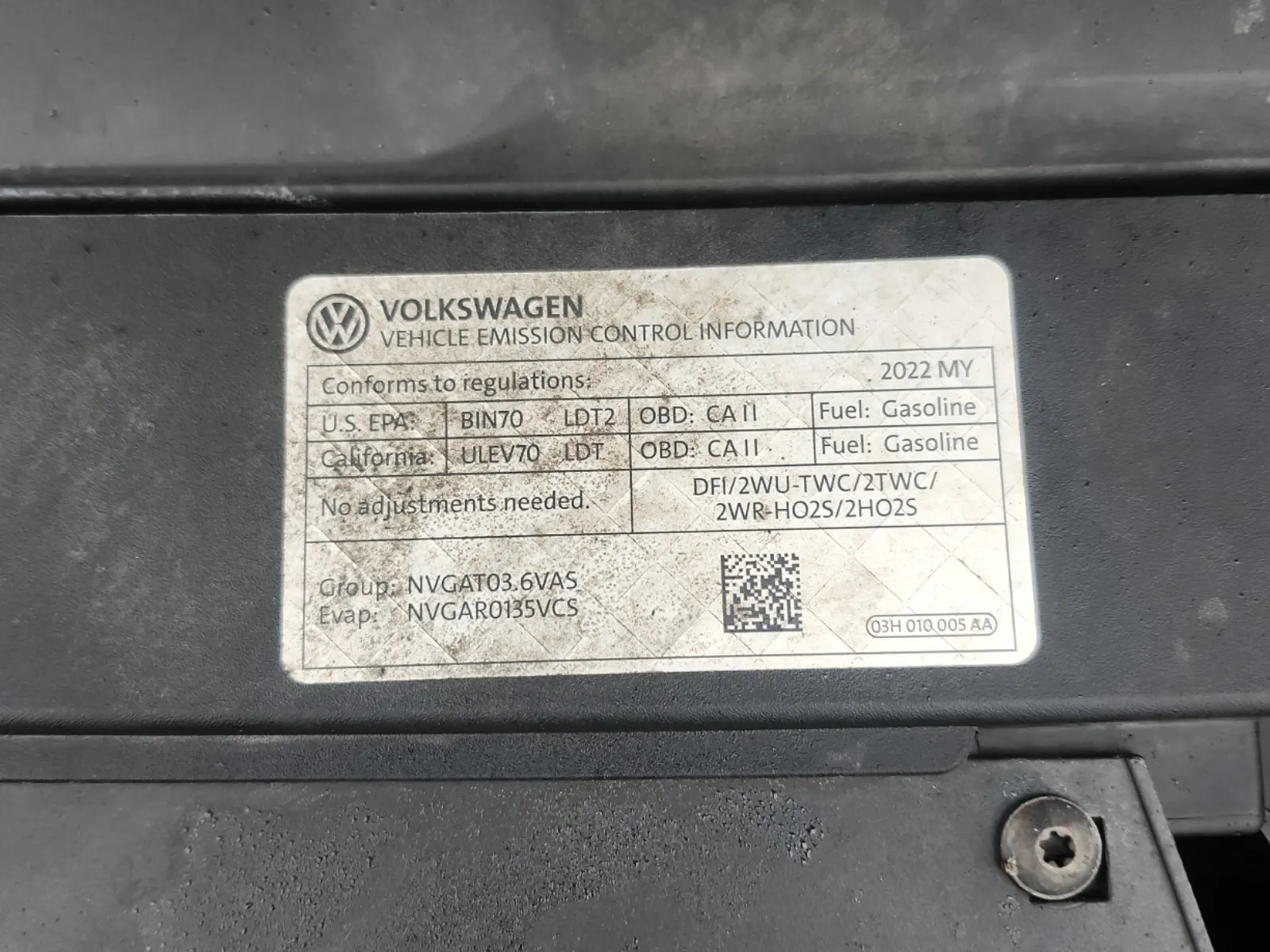 Emission Sticker Photo