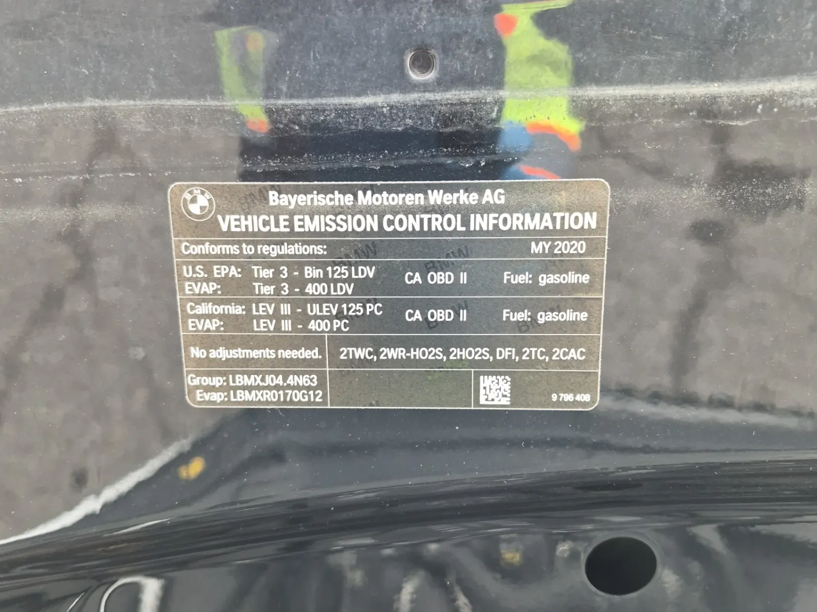 Emission Sticker Photo